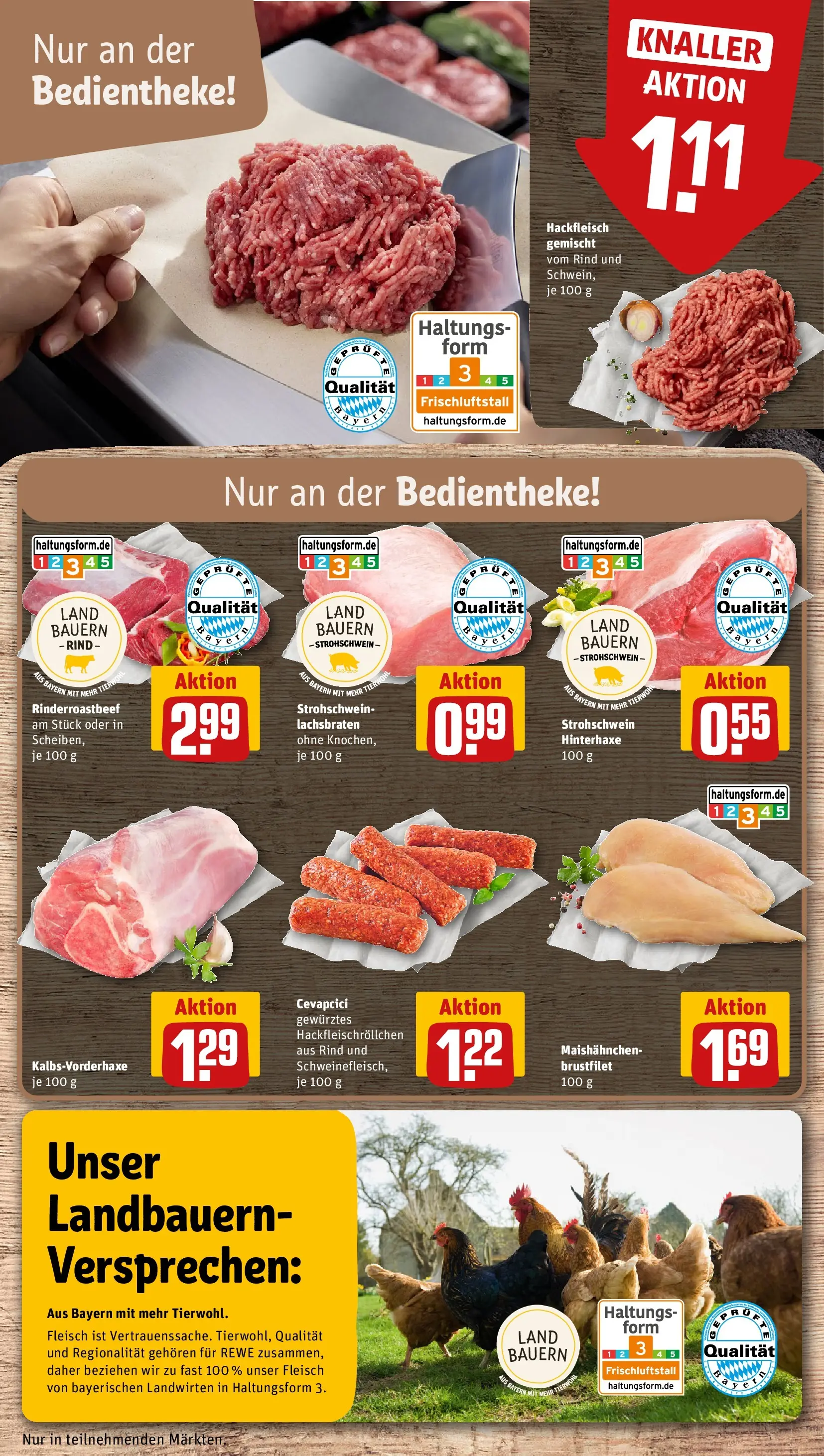 REWE Prospekt ab 22.02.2026 zum Blättern » Angebote | Seite: 10 | Produkte: Cevapcici, Fleisch, Hackfleisch