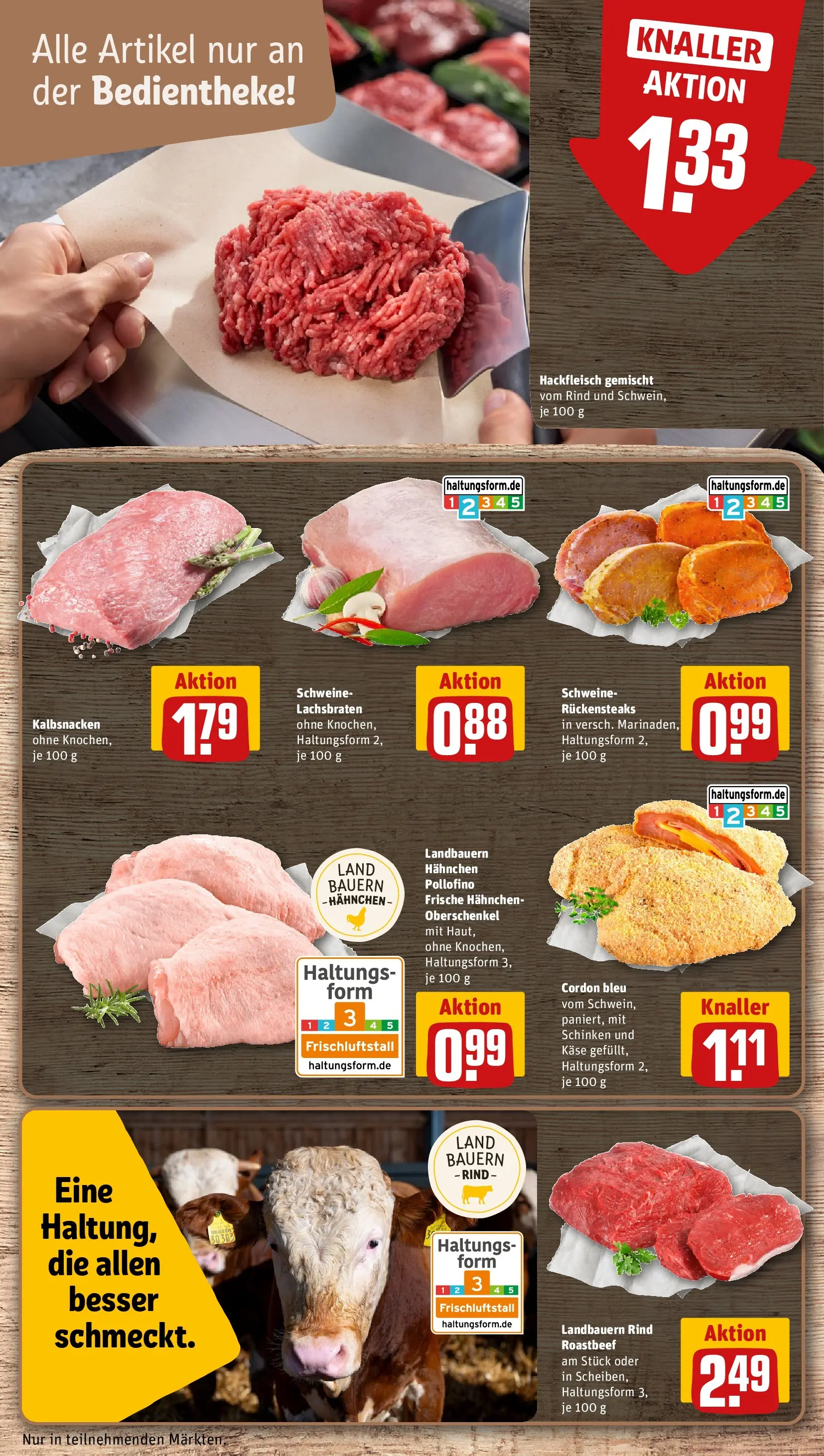 REWE Prospekt ab 22.02.2026 zum Blättern » Angebote | Seite: 10 | Produkte: Hahnchen, Käse, Roastbeef, Schinken