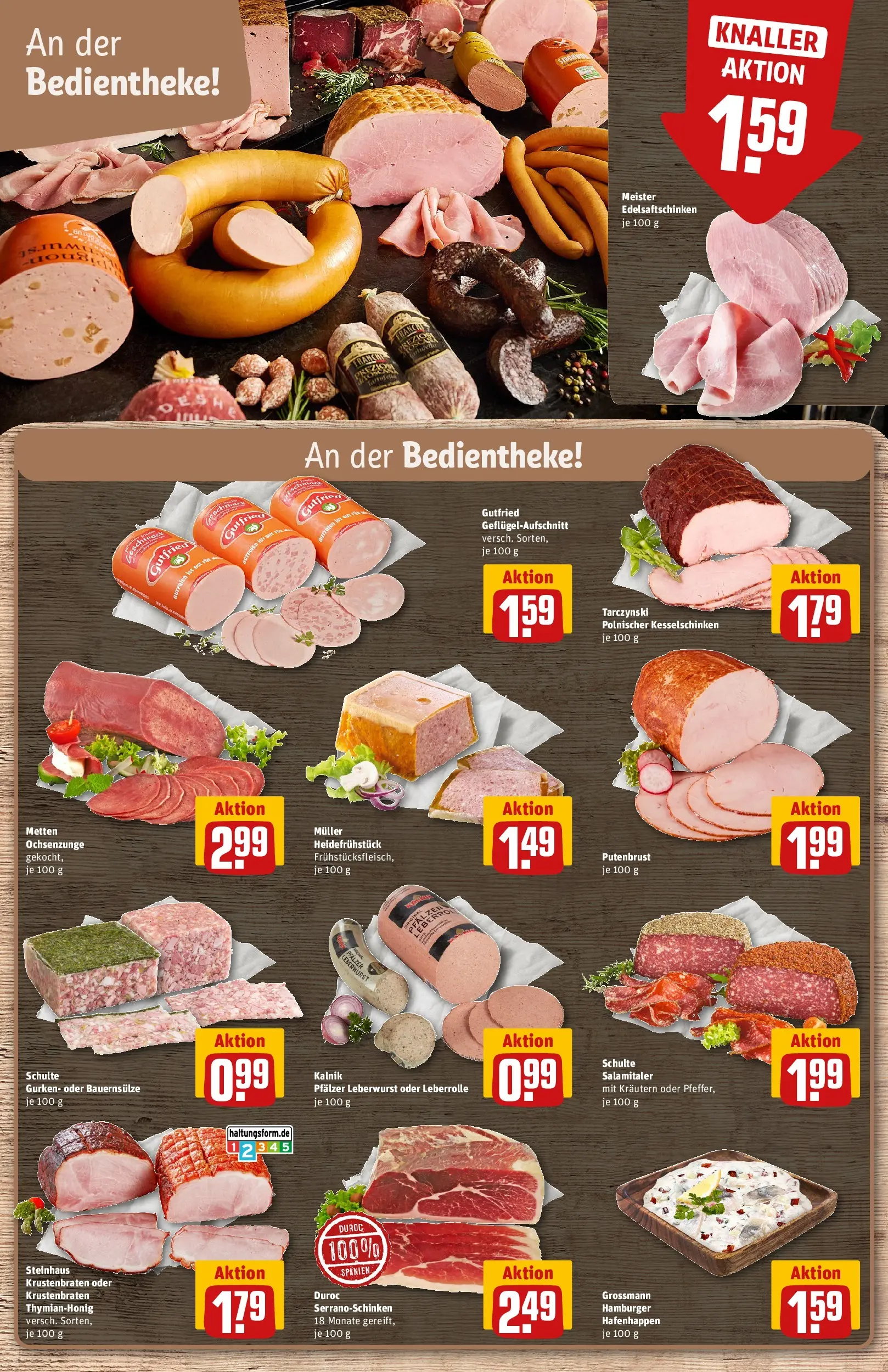 REWE Prospekt ab 22.02.2026 zum Blättern » Angebote | Seite: 10 | Produkte: Krustenbraten, Gurken