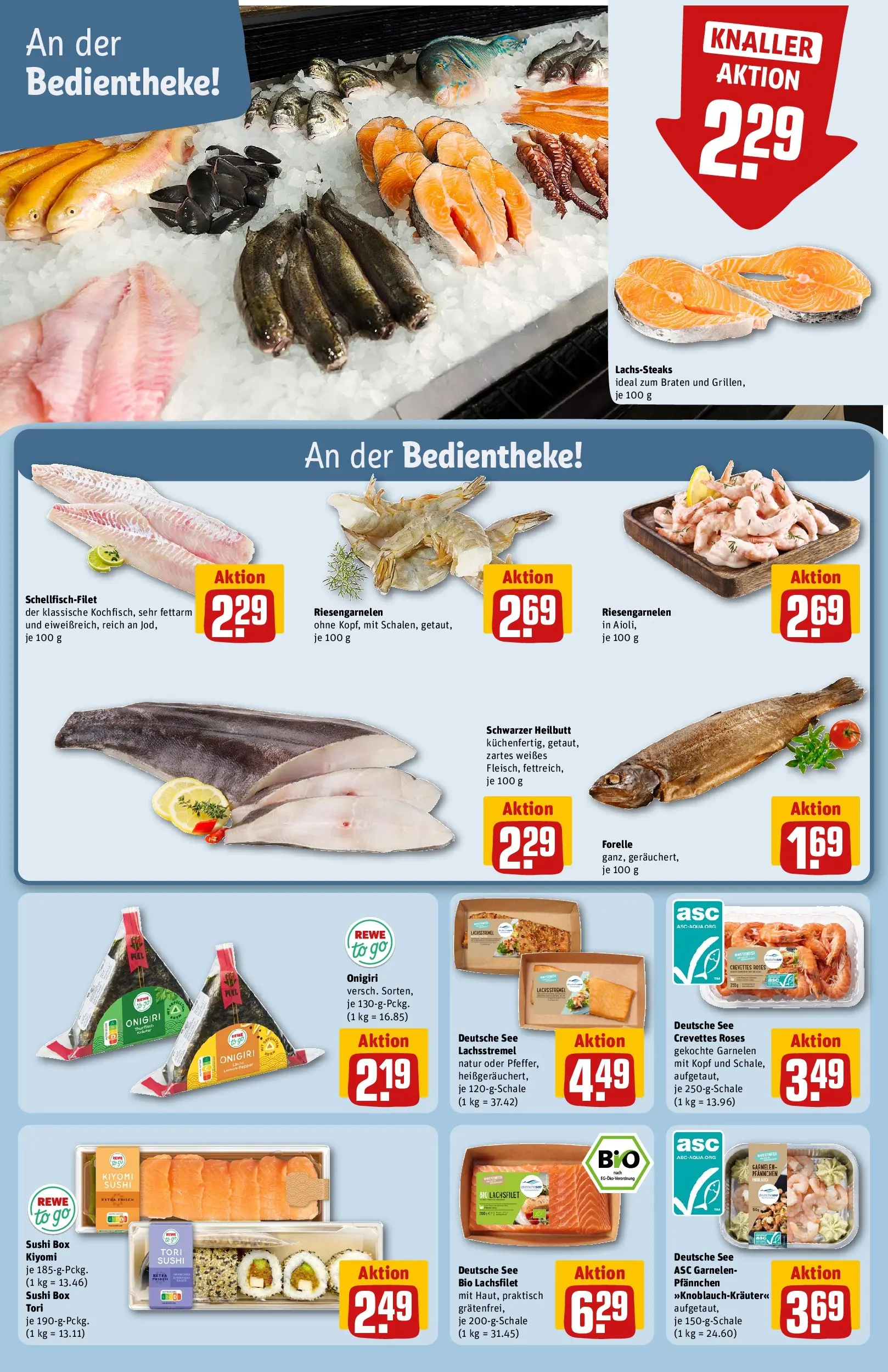 REWE Prospekt ab 22.02.2026 zum Blättern » Angebote | Seite: 18 | Produkte: Box, Garnelen, Steak