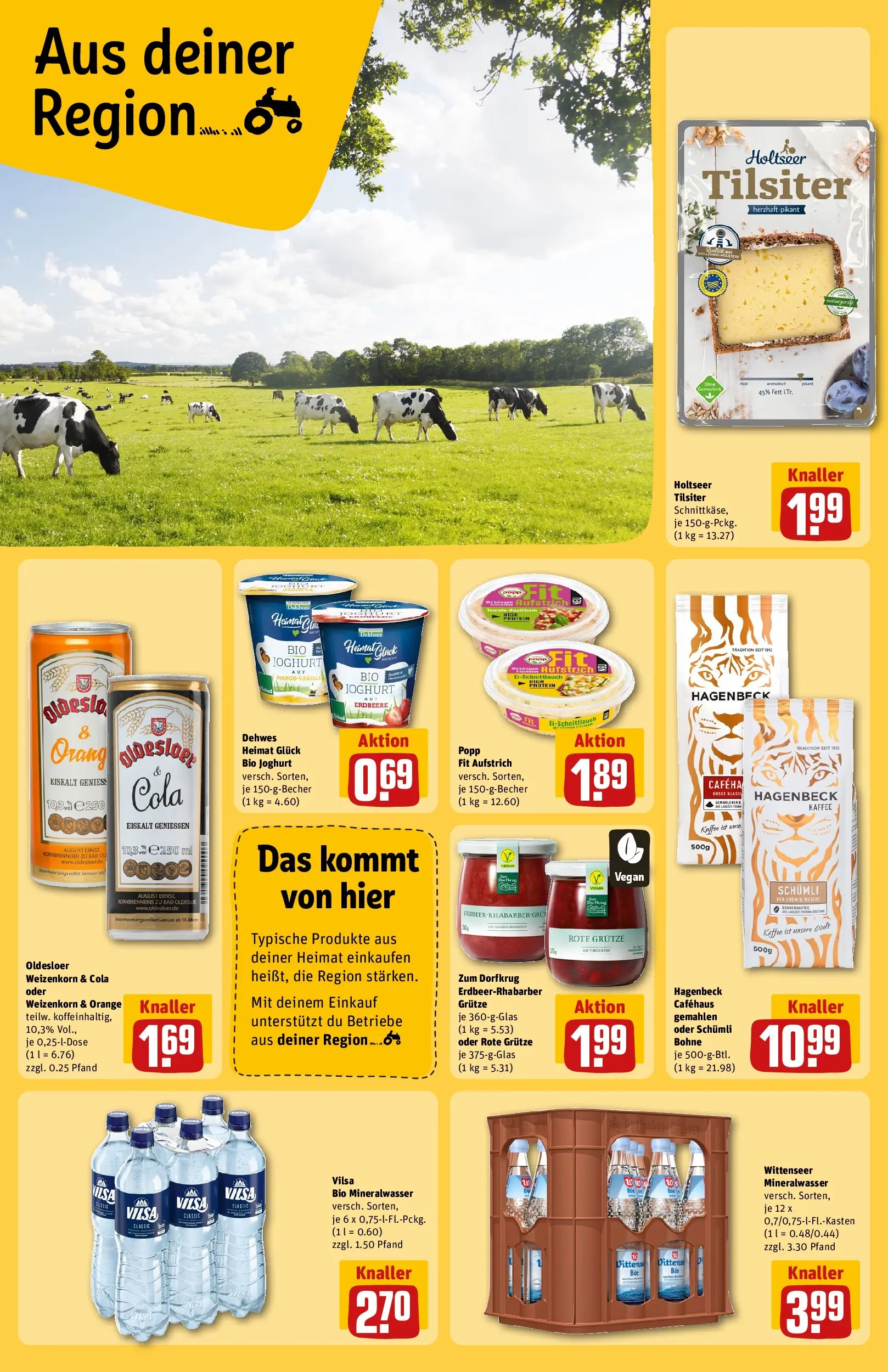 REWE Prospekt ab 22.02.2026 zum Blättern » Angebote | Seite: 32 | Produkte: Joghurt, Kaffee, Oldesloer, Mineralwasser