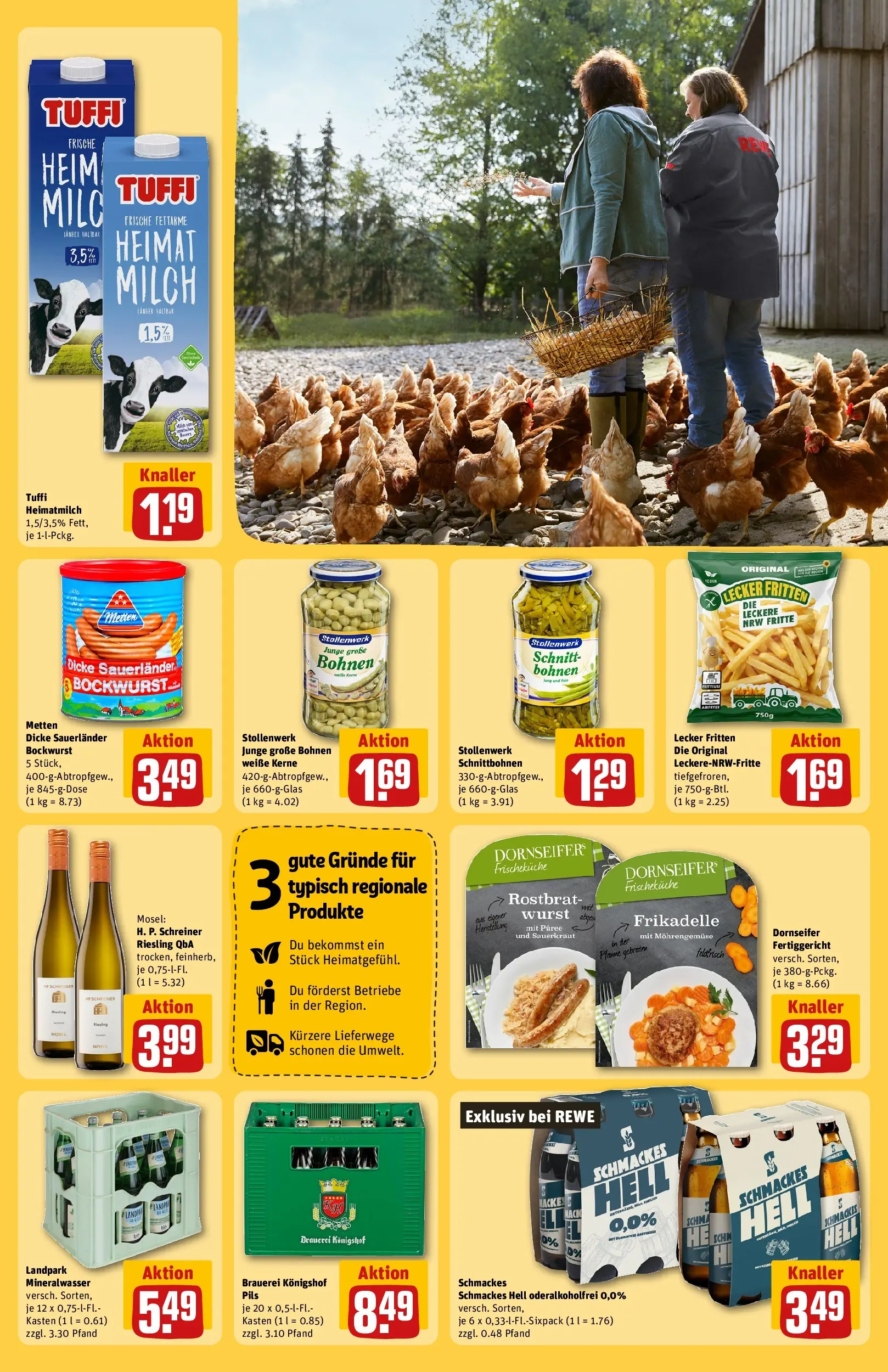 REWE Prospekt ab 22.02.2026 zum Blättern » Angebote | Seite: 25 | Produkte: Bockwurst, Dicke sauerlander bockwurst, Pils, Wurst