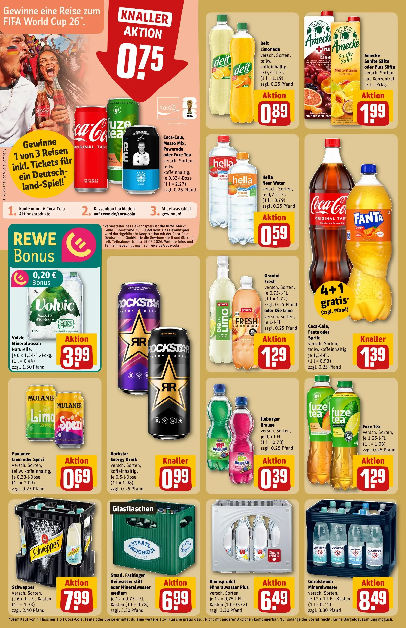 REWE Prospekt ab 22.02.2026 zum Blättern » Angebote | Seite: 22 | Produkte: Fanta, Rockstar, Zitrone, Paulaner