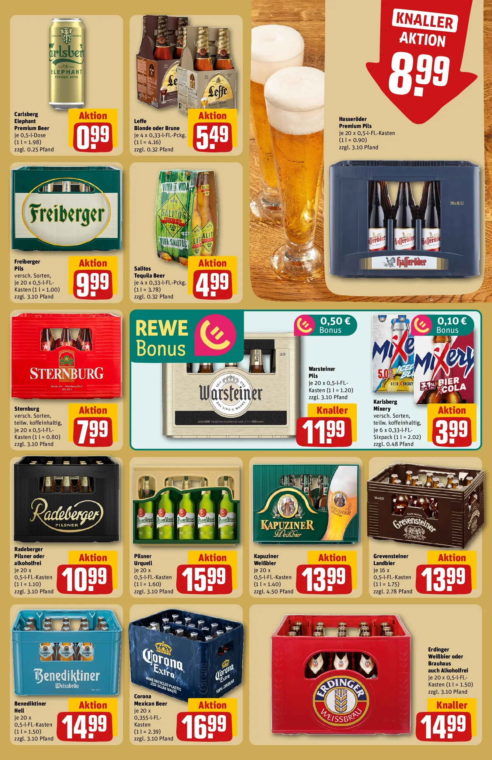 REWE Prospekt ab 22.02.2026 zum Blättern » Angebote | Seite: 23 | Produkte: Erdinger, Weißbier, Pils, Radeberger pilsner