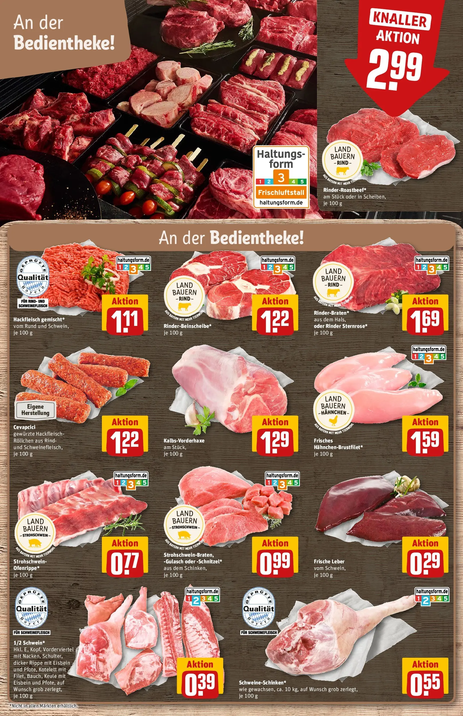 REWE Prospekt ab 22.02.2026 zum Blättern » Angebote | Seite: 9 | Produkte: Hahnchen, Cevapcici, Schweinefleisch, Hackfleisch