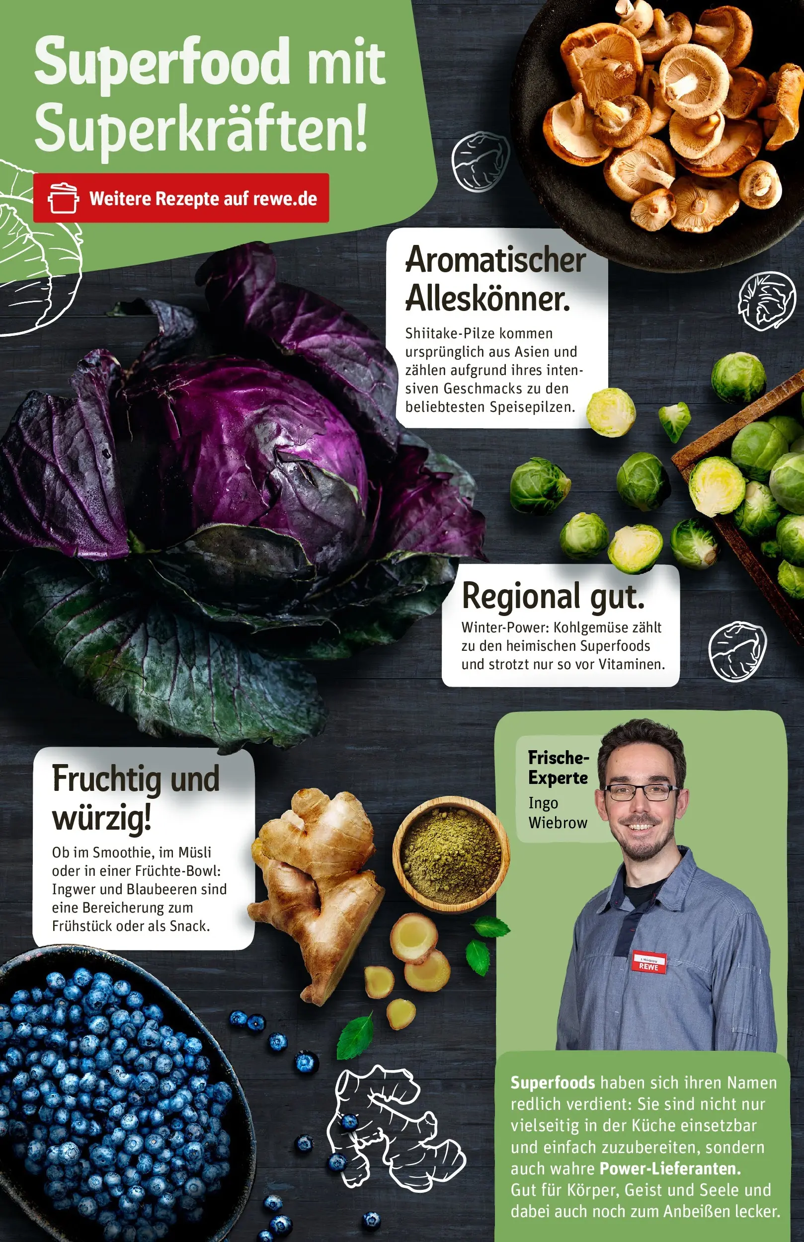 REWE Prospekt ab 22.02.2026 zum Blättern » Angebote | Seite: 15 | Produkte: Musli, Rotkohl, Küche, Blaubeeren