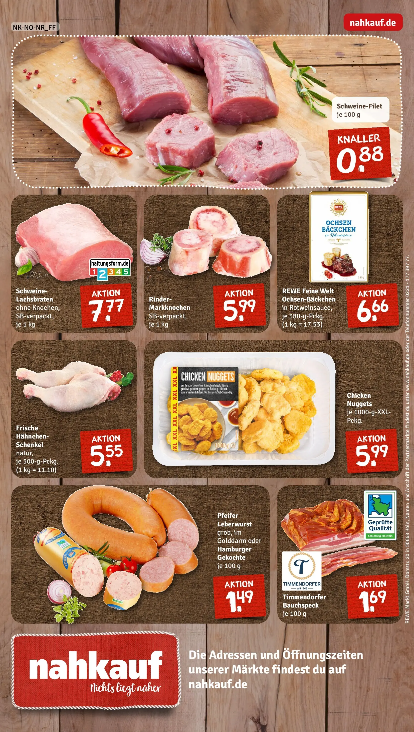 REWE Prospekt ab 22.02.2026 zum Blättern » Angebote | Seite: 8 | Produkte: Hahnchen, Schweinefilet