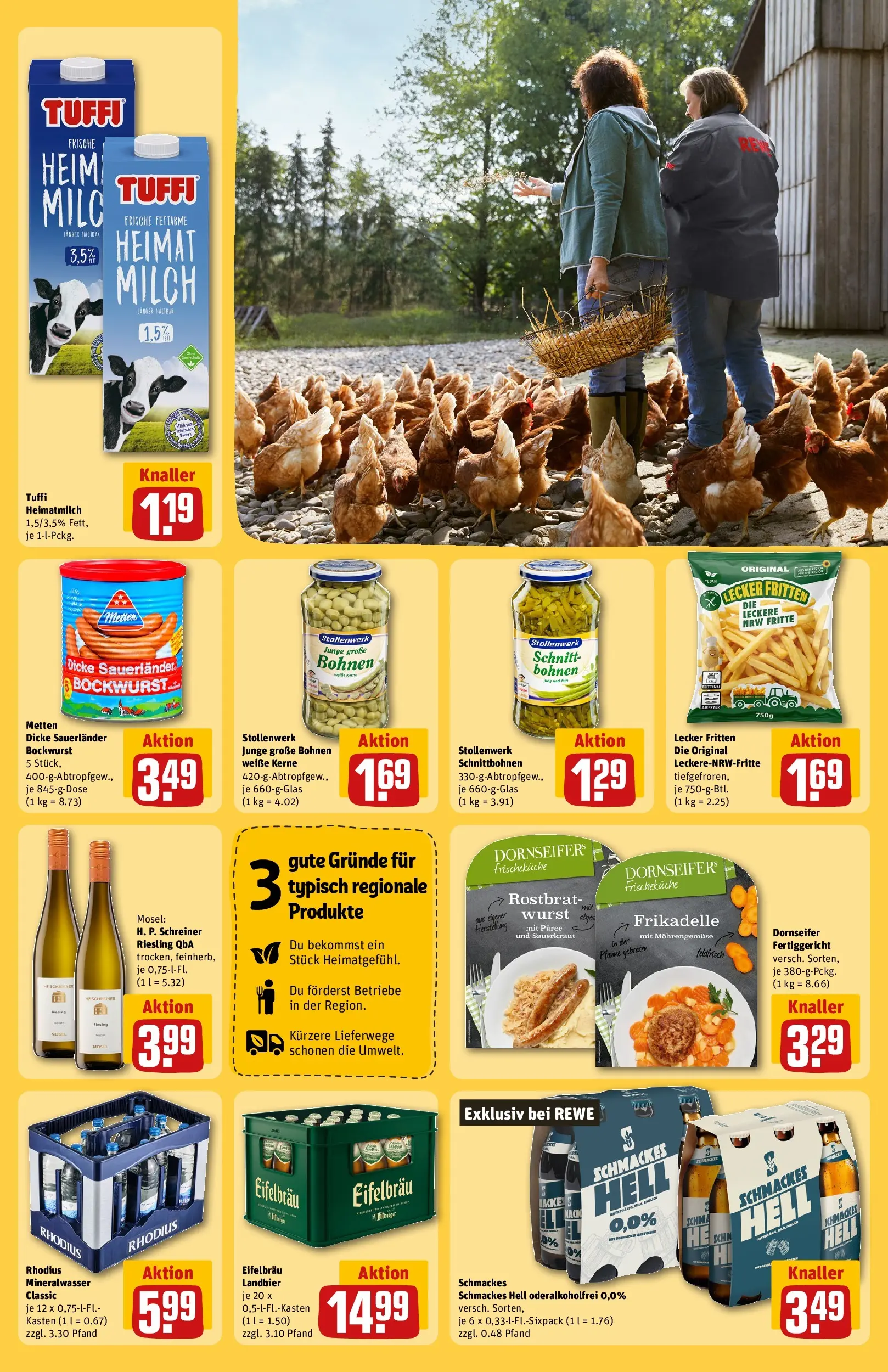 REWE Prospekt ab 22.02.2026 zum Blättern » Angebote | Seite: 25 | Produkte: Bockwurst, Bitburger, Dicke sauerlander bockwurst, Wurst