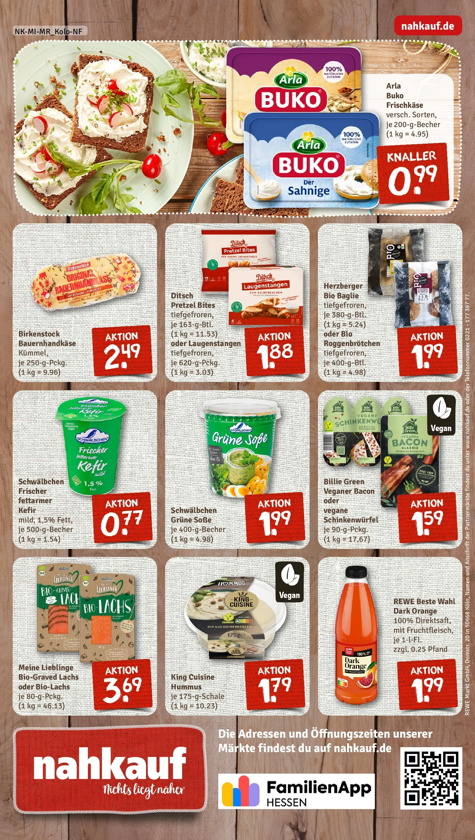 REWE Prospekt ab 22.02.2026 zum Blättern » Angebote | Seite: 8 | Produkte: Kefir, Lachs, Soße, Arla buko
