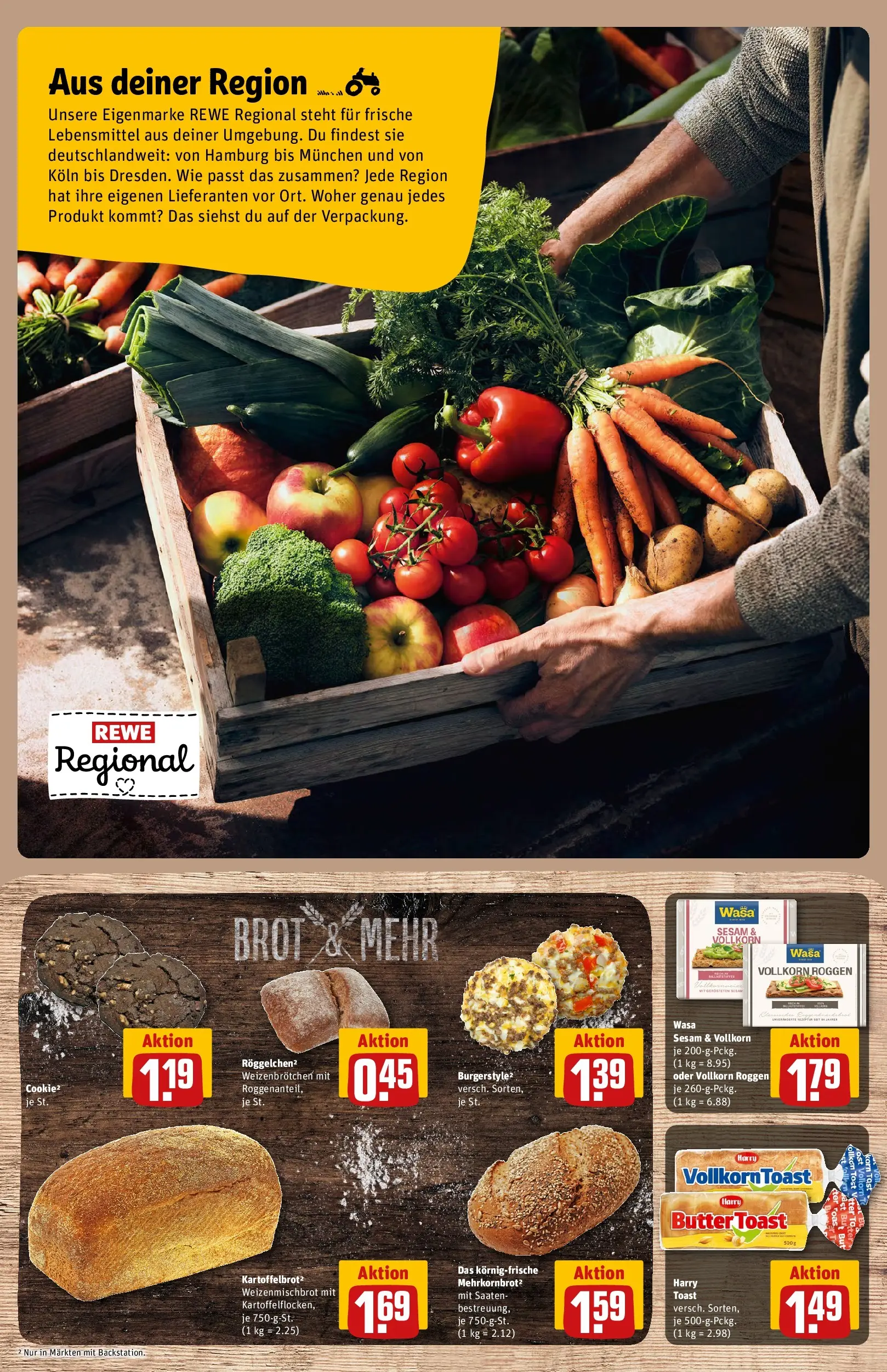 REWE Prospekt ab 22.02.2026 zum Blättern » Angebote | Seite: 11 | Produkte: Butter, Toast, Burger, Brot