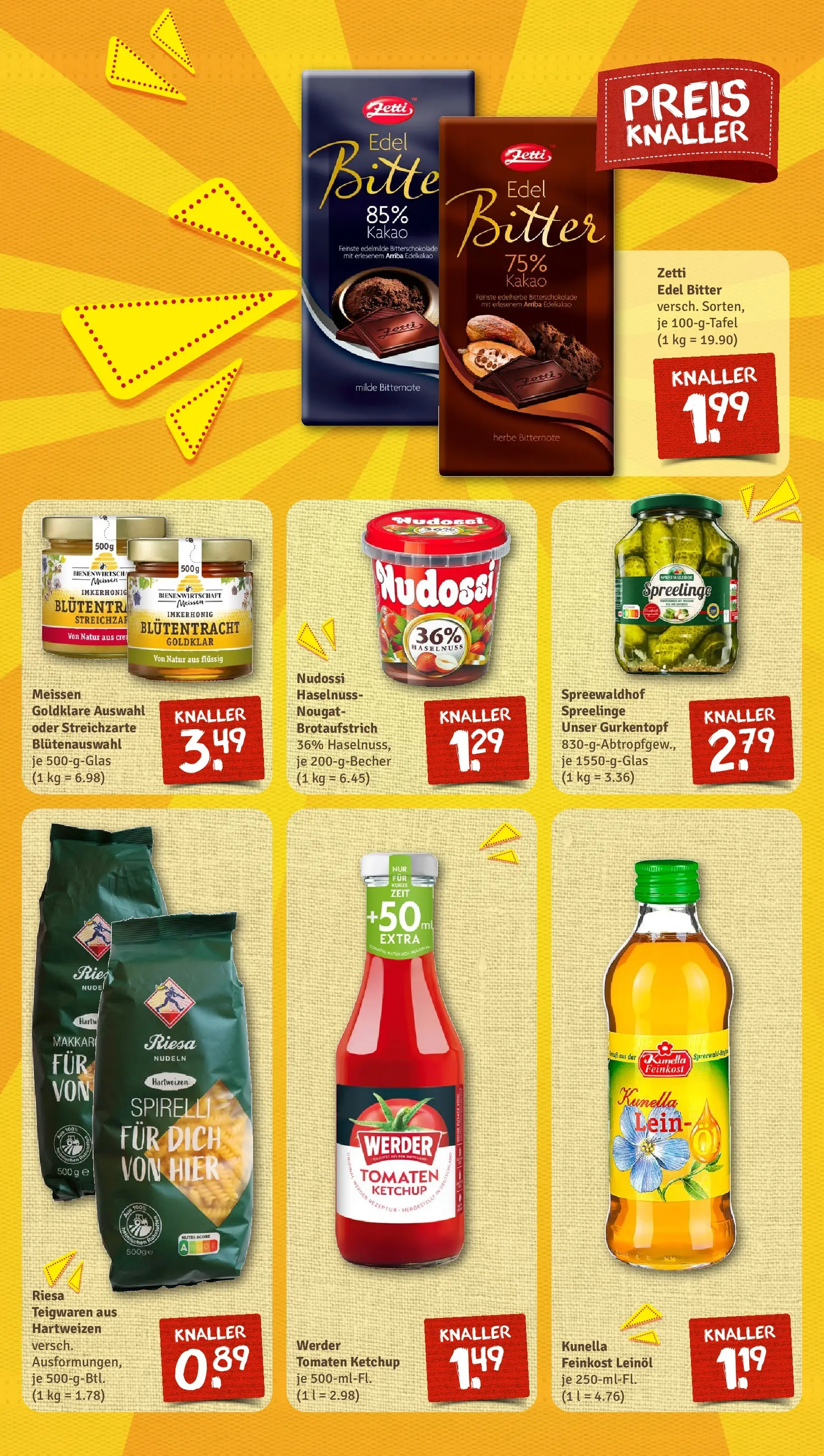 REWE Prospekt ab 22.02.2026 zum Blättern » Angebote | Seite: 10 | Produkte: Leinöl, Pasta, Nudeln, Ketchup