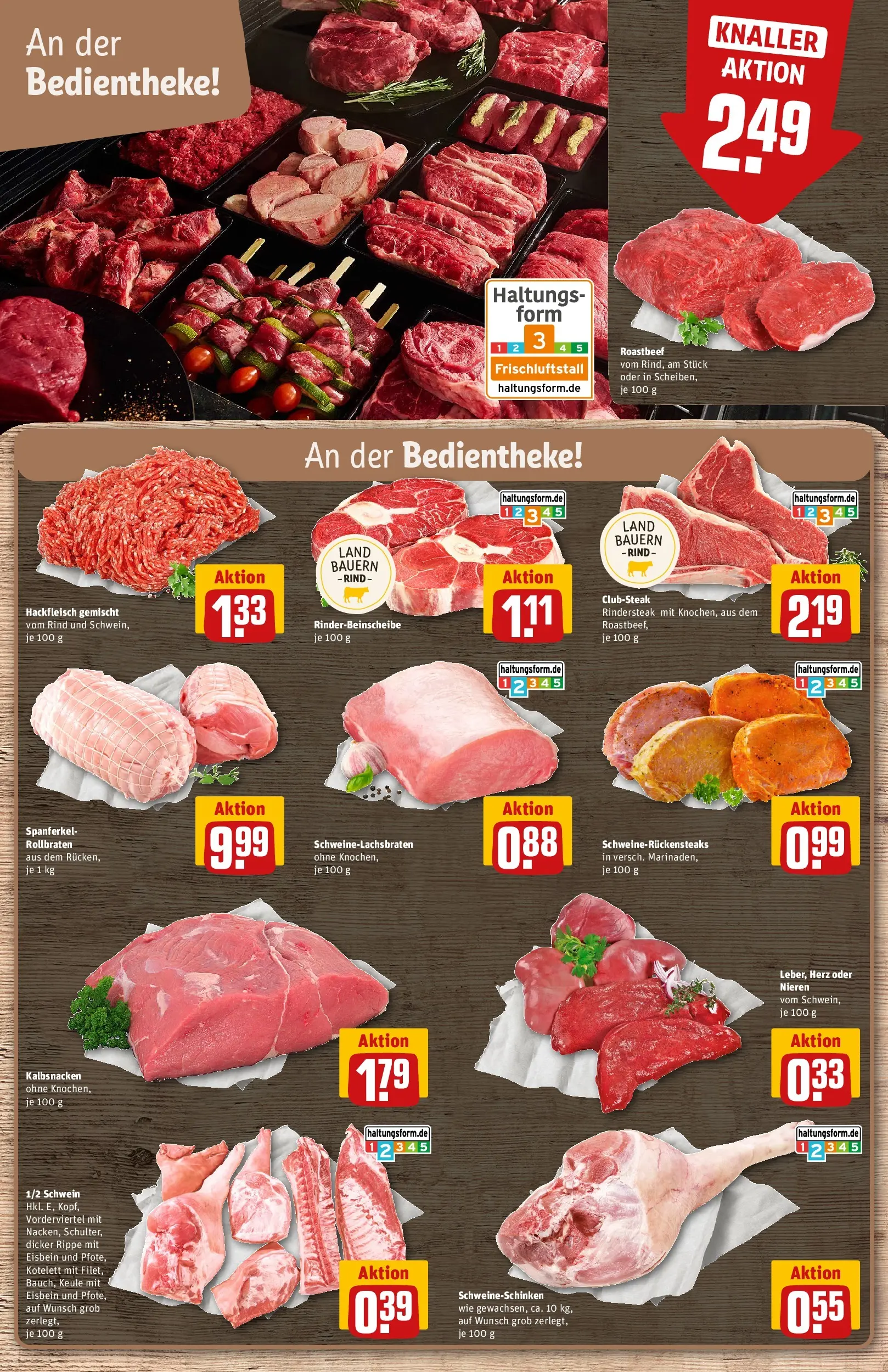 REWE Prospekt ab 22.02.2026 zum Blättern » Angebote | Seite: 9 | Produkte: Roastbeef, Hackfleisch