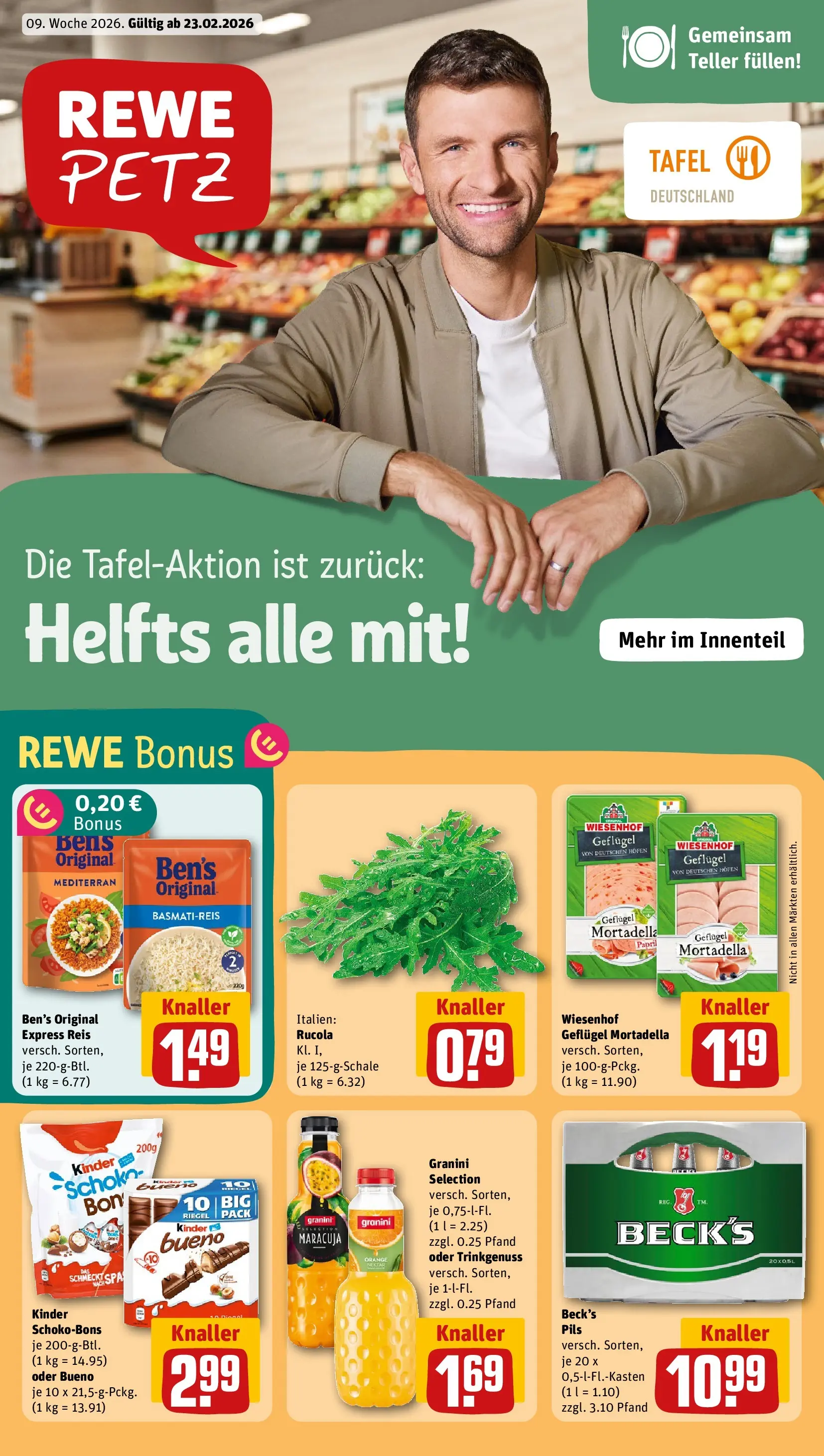 REWE Prospekt ab 22.02.2026 zum Blättern » Angebote | Seite: 1