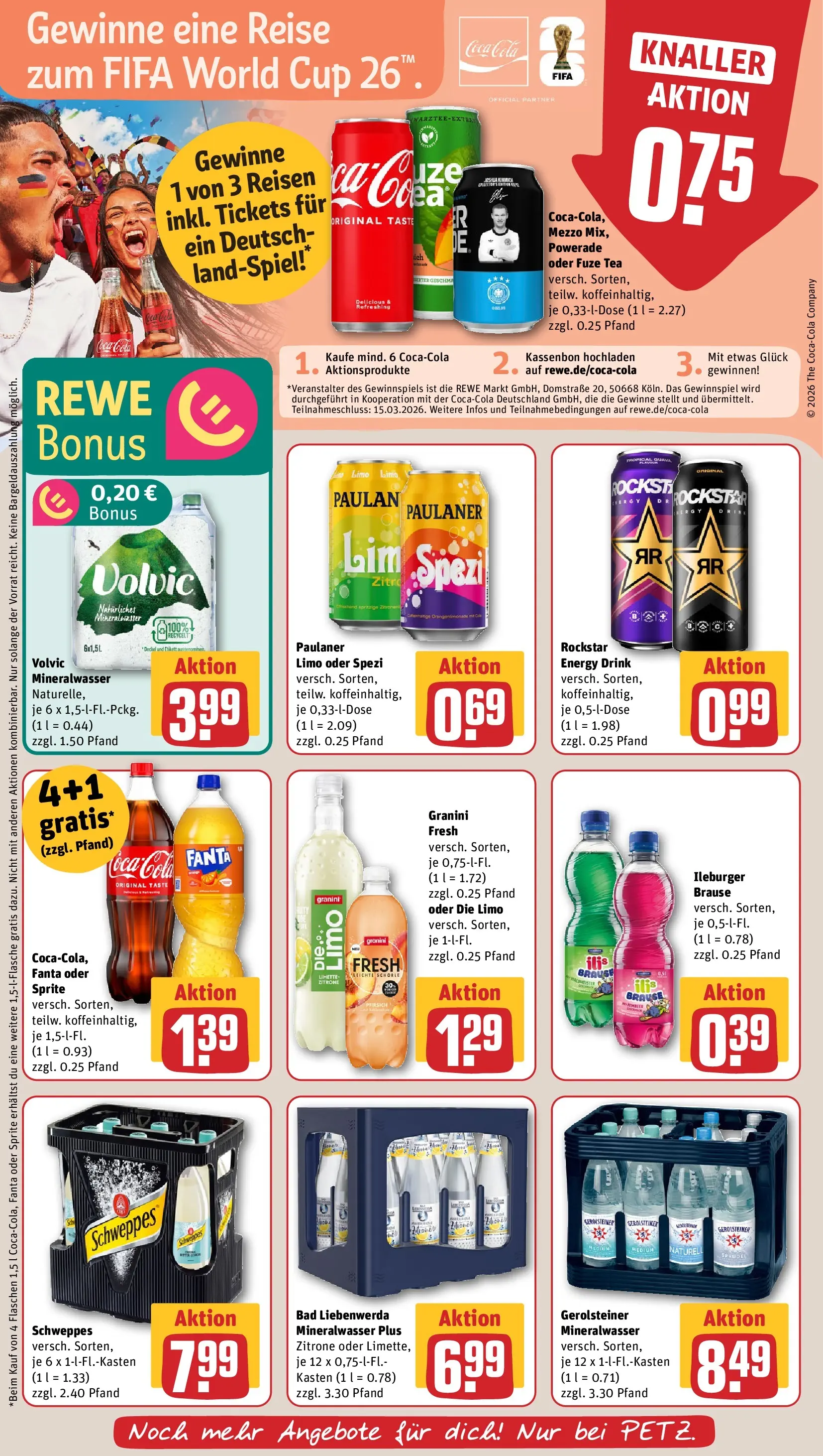 REWE Prospekt ab 22.02.2026 zum Blättern » Angebote | Seite: 16 | Produkte: Cola, Rockstar, Zitrone, Granini