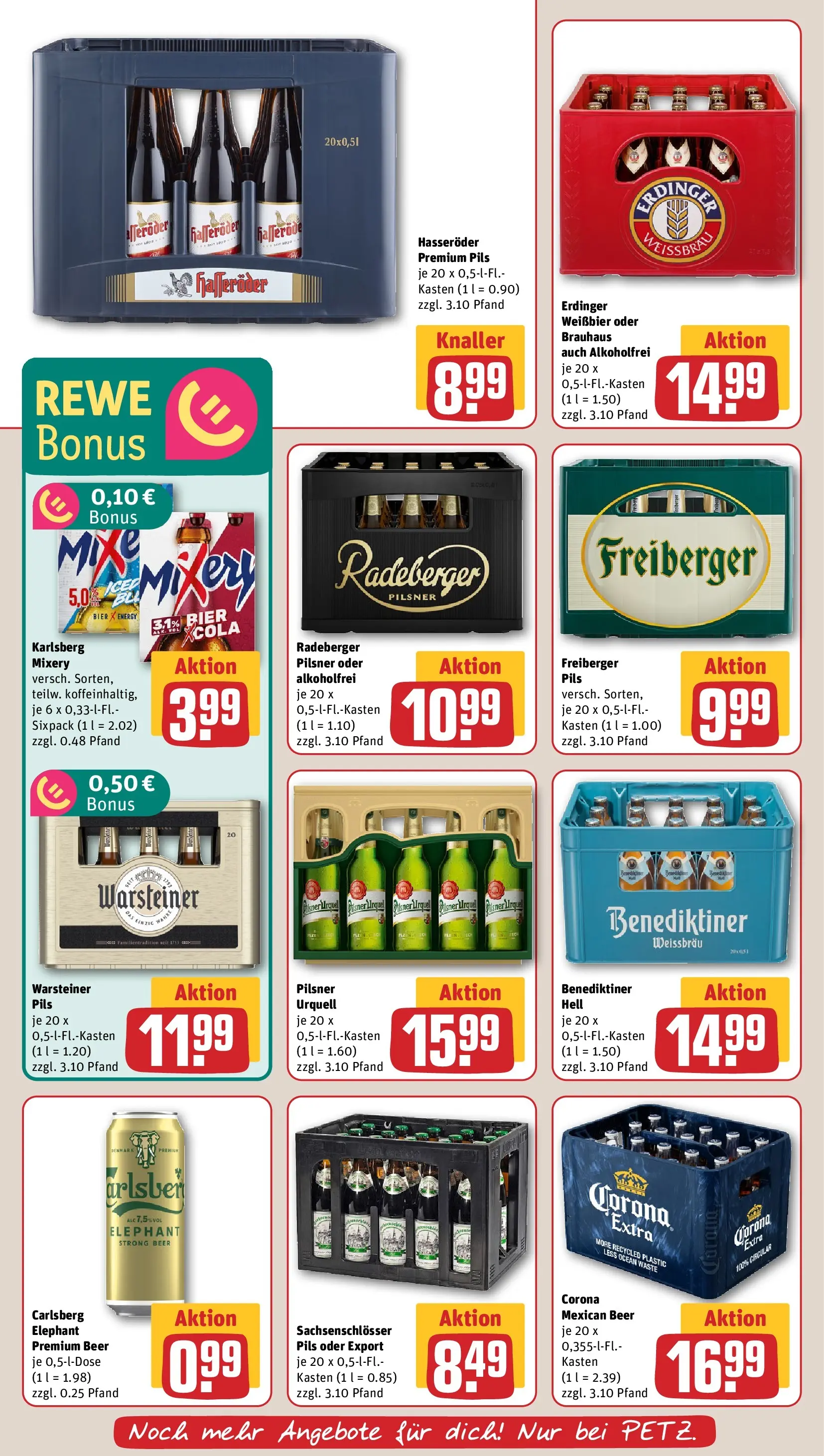 REWE Prospekt ab 22.02.2026 zum Blättern » Angebote | Seite: 17 | Produkte: Pilsner urquell, Warsteiner, Mixery, Hasseröder