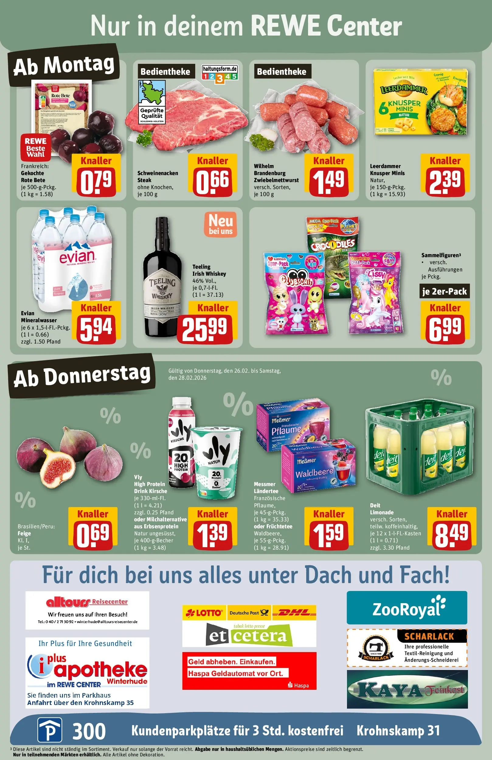 REWE Prospekt ab 22.02.2026 zum Blättern » Angebote | Seite: 3 | Produkte: Messmer, Schweinenacken, Limonade, Leerdammer
