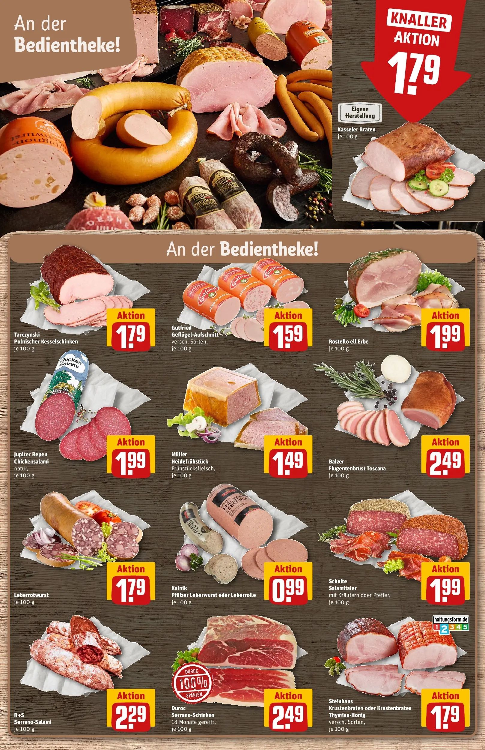 REWE Prospekt ab 22.02.2026 zum Blättern » Angebote | Seite: 10 | Produkte: Krustenbraten, Salami