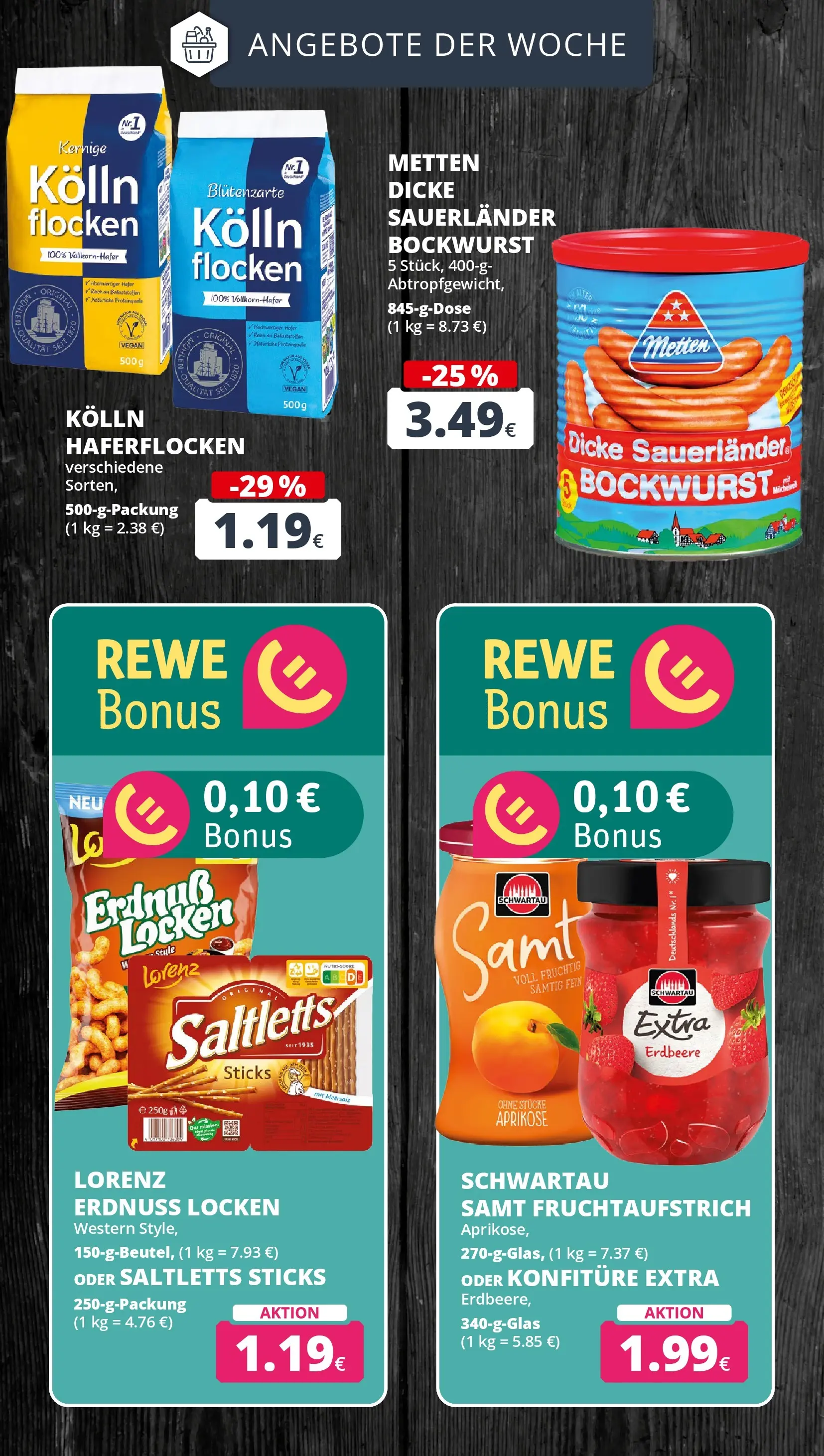 REWE Prospekt ab 22.02.2026 zum Blättern » Angebote | Seite: 6 | Produkte: Bockwurst, Dicke sauerlander bockwurst, Kolln, Schwartau samt