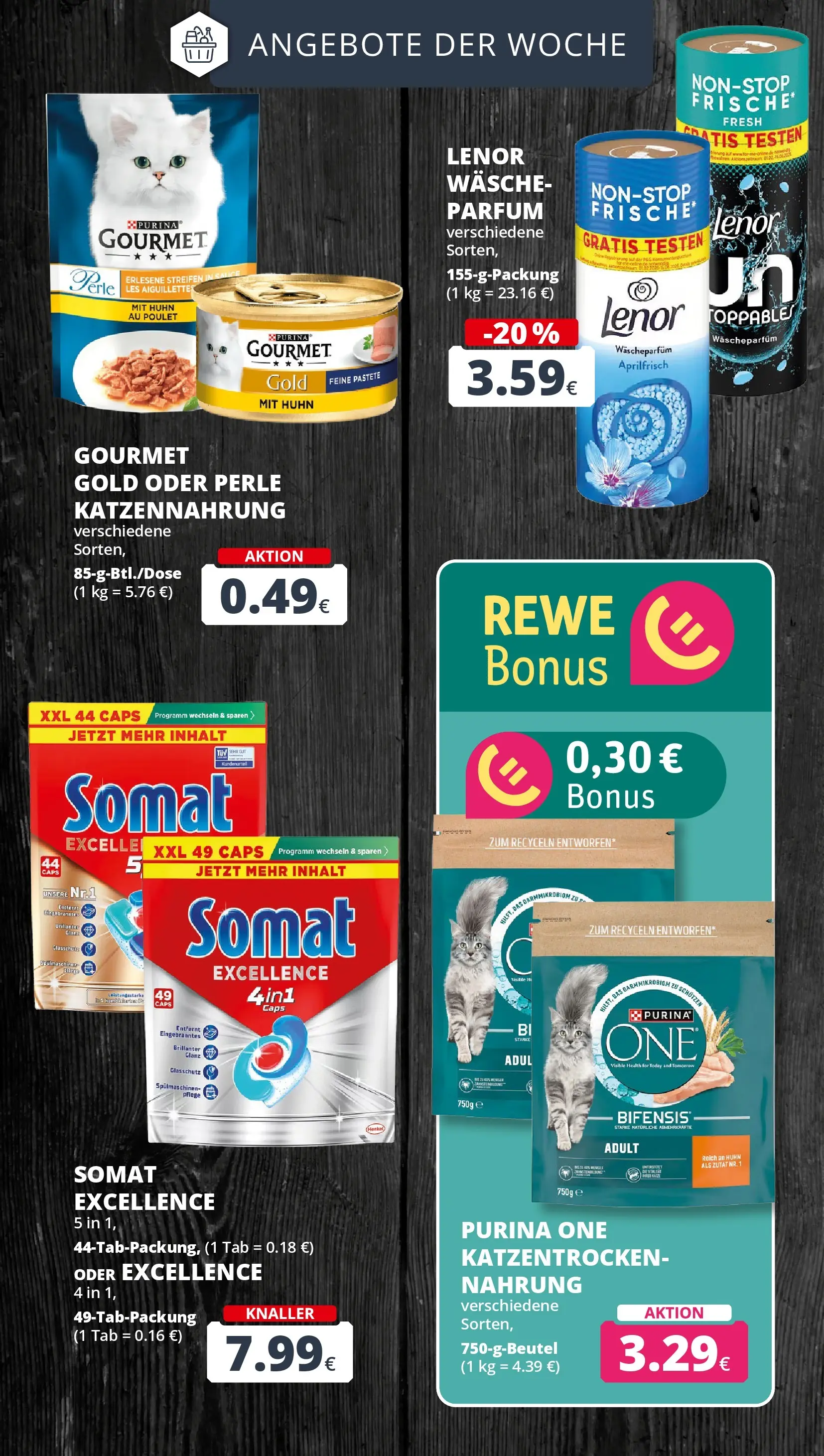 REWE Prospekt ab 22.02.2026 zum Blättern » Angebote | Seite: 7 | Produkte: Purina one, Lenor, Parfüm
