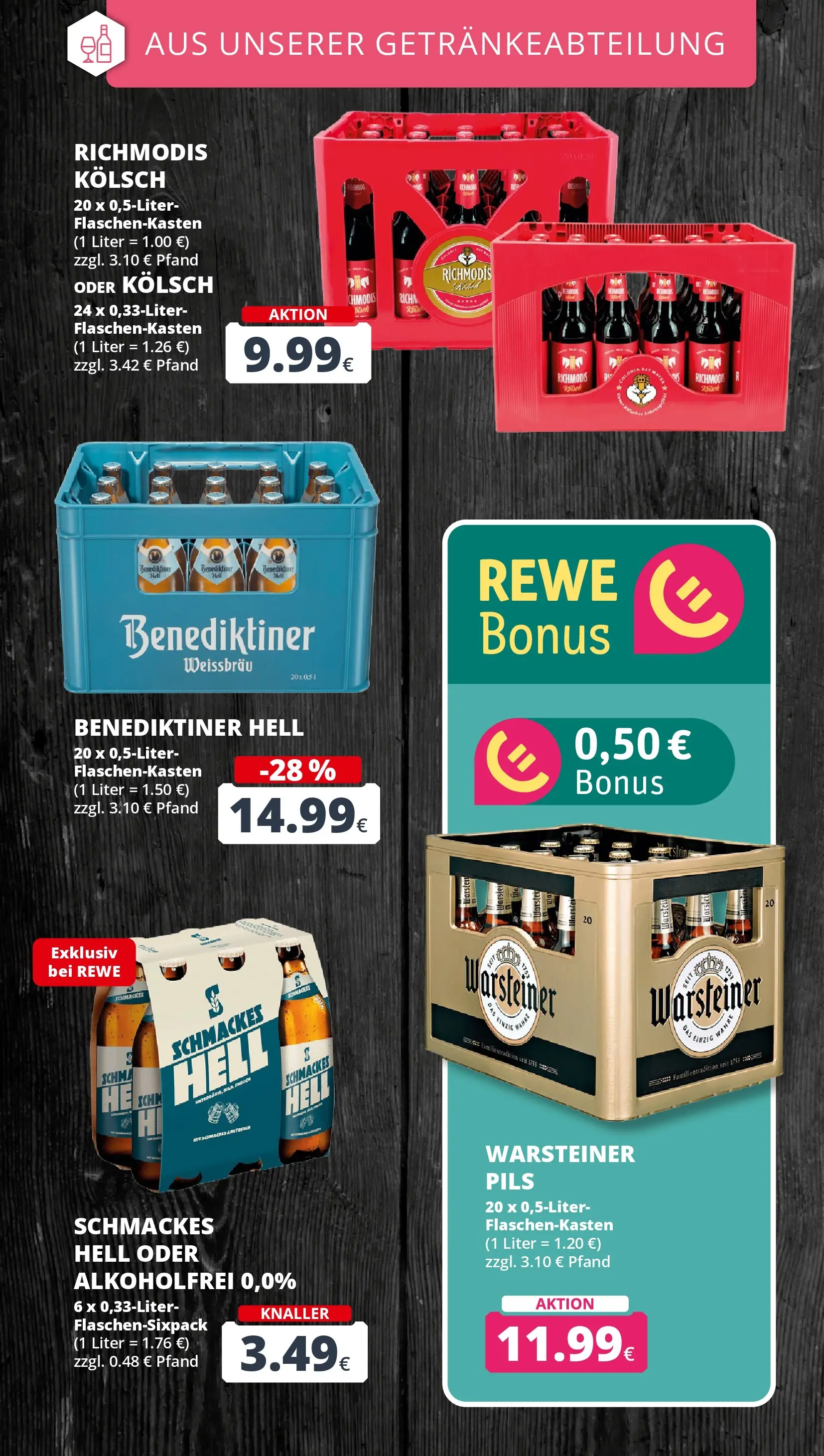 REWE Prospekt ab 22.02.2026 zum Blättern » Angebote | Seite: 18 | Produkte: Pils, Benediktiner hell, Warsteiner