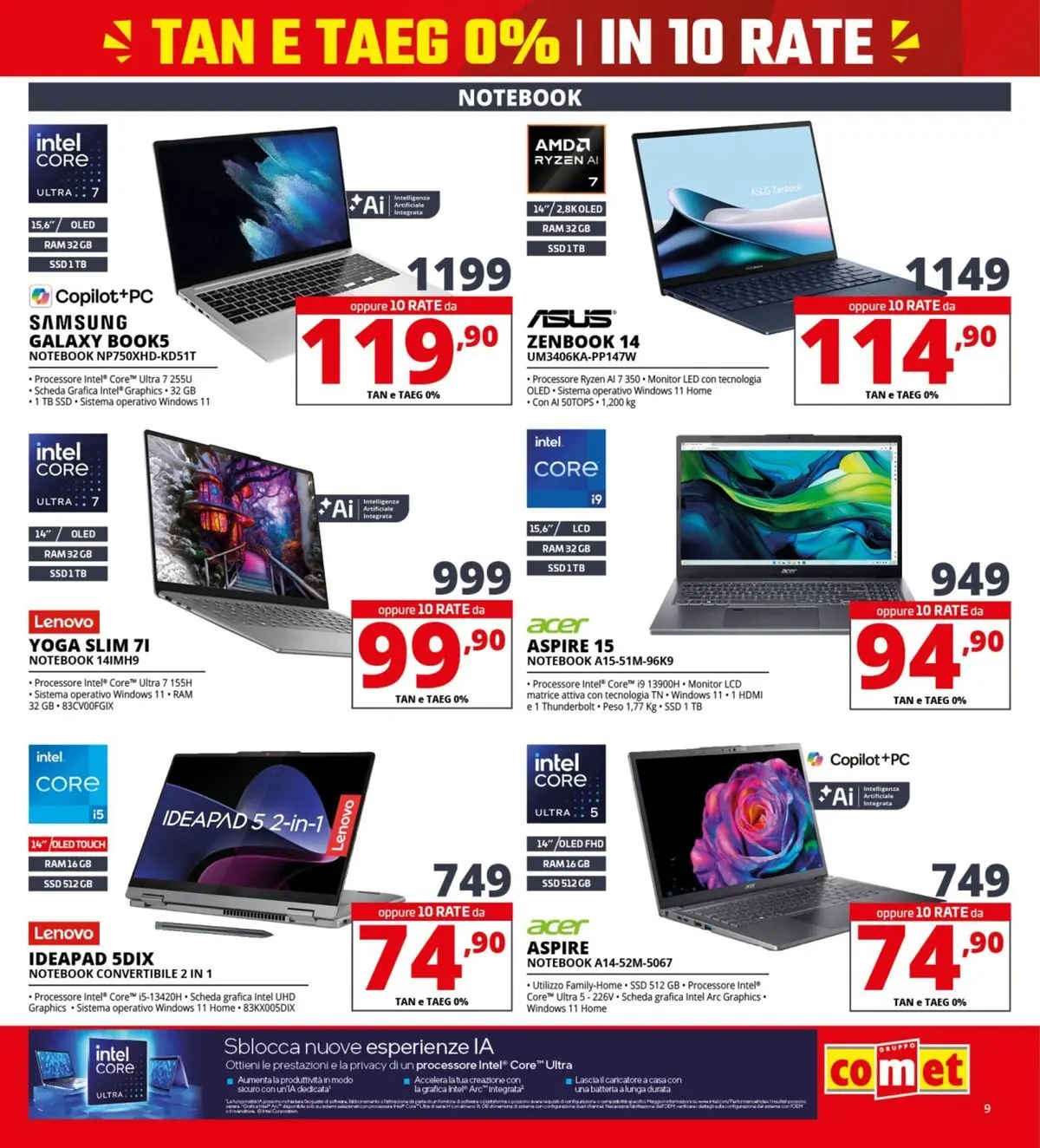 Nuovo Comet Tasso zero catalogo dal 19/02/2026 > offerte anteprima 🛍️ | Pagina: 9 | Prodotti: Notebook, Batteria, Samsung