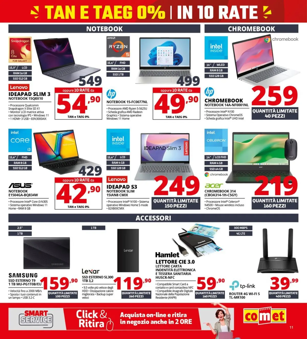 Nuovo Comet Tasso zero catalogo dal 19/02/2026 > offerte anteprima 🛍️ | Pagina: 11 | Prodotti: Router, Monitor, Notebook, Samsung