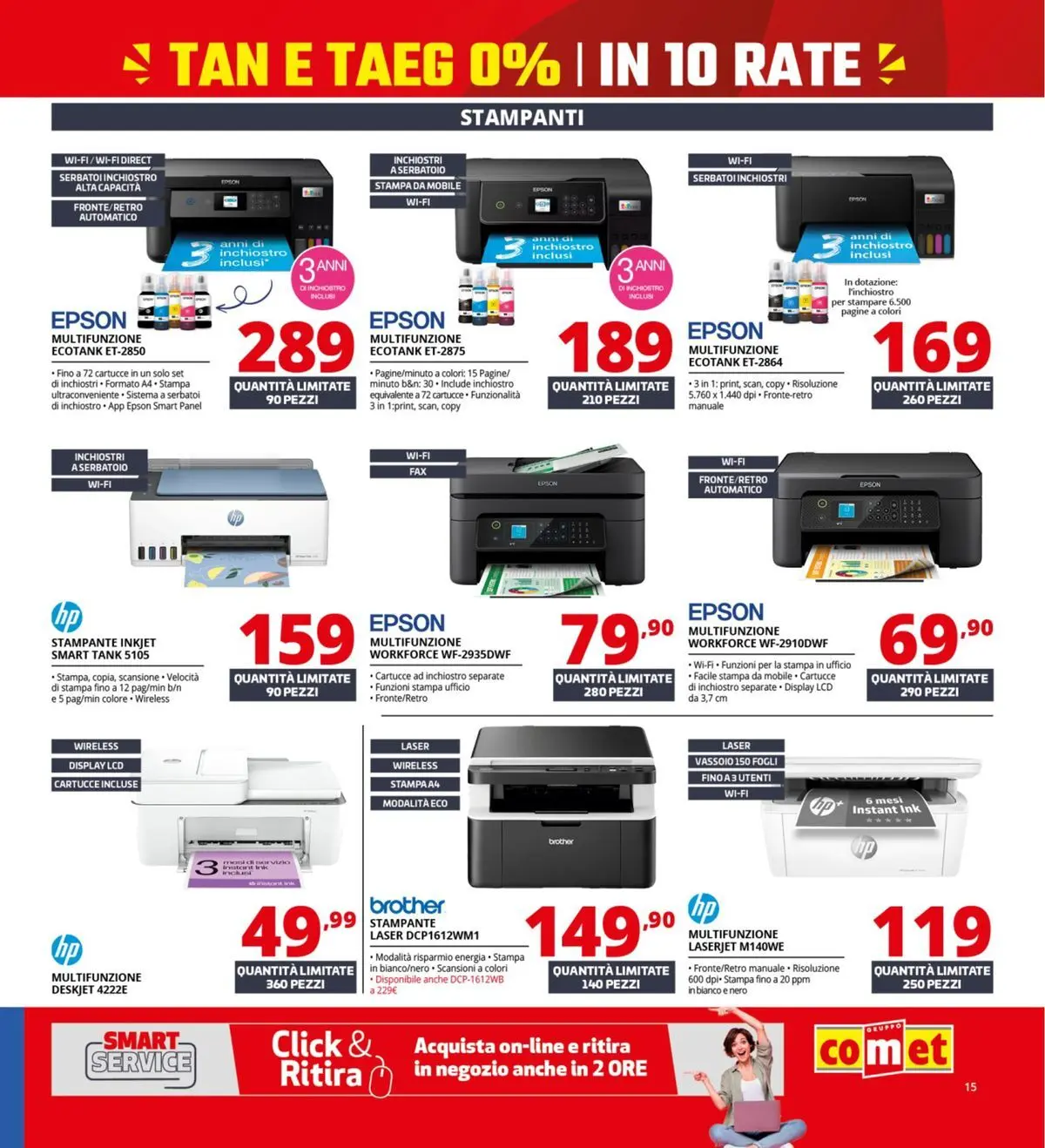 Nuovo Comet Tasso zero catalogo dal 19/02/2026 > offerte anteprima 🛍️ | Pagina: 15 | Prodotti: Mobile, Stampante, Stampa, Vassoio