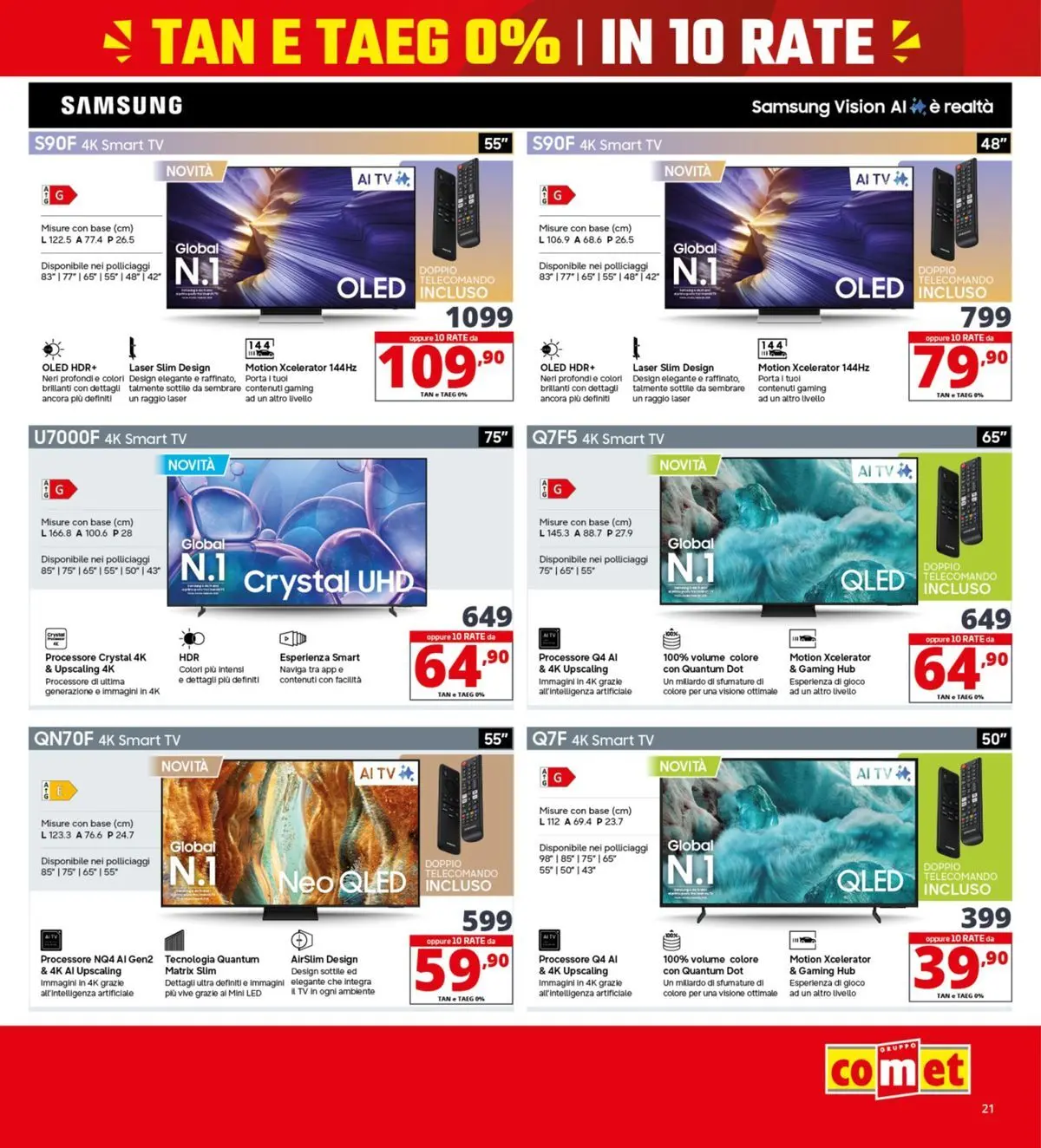 Nuovo Comet Tasso zero catalogo dal 19/02/2026 > offerte anteprima 🛍️ | Pagina: 21 | Prodotti: Telecomando, TV, Gioco, Samsung