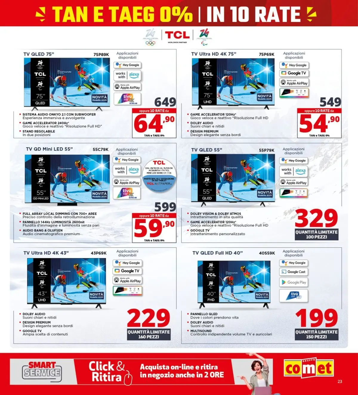 Nuovo Comet Tasso zero catalogo dal 19/02/2026 > offerte anteprima 🛍️ | Pagina: 23 | Prodotti: Auricolari, TV, Audio, Gioco