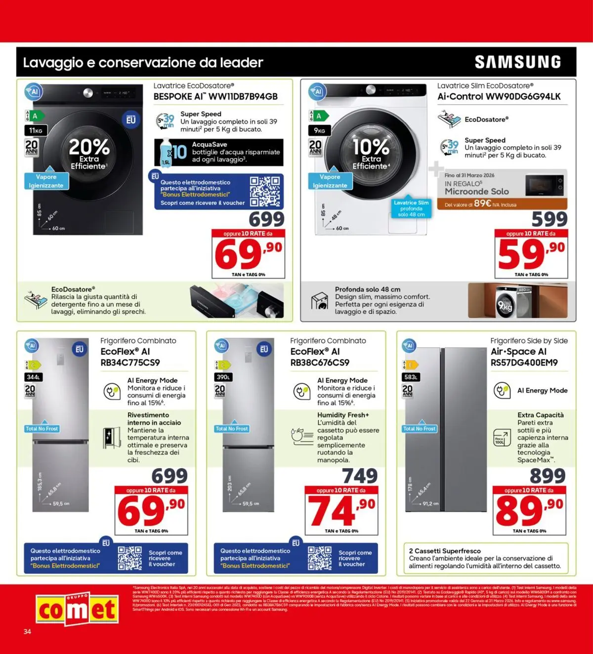 Nuovo Comet Tasso zero catalogo dal 19/02/2026 > offerte anteprima 🛍️ | Pagina: 34 | Prodotti: Microonde, Detergente, Data, Samsung