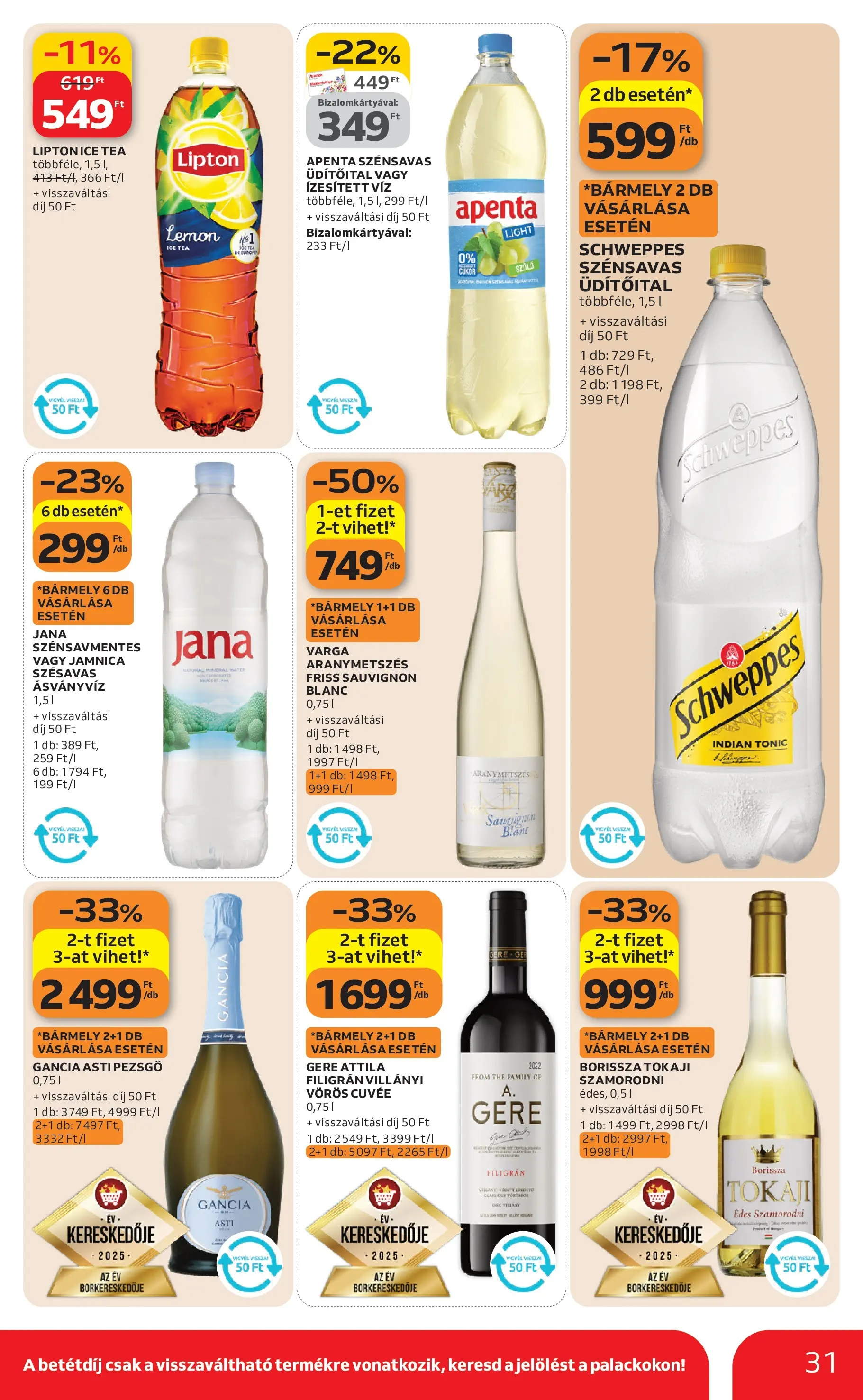 Auchan Akciós újság Miskolc - 2026.02.19. -tól/töl > akció, lapozható szórólap 🛍️ | Oldal: 31 | Termékek: Tonic, Szőlő, Ice tea, Tea