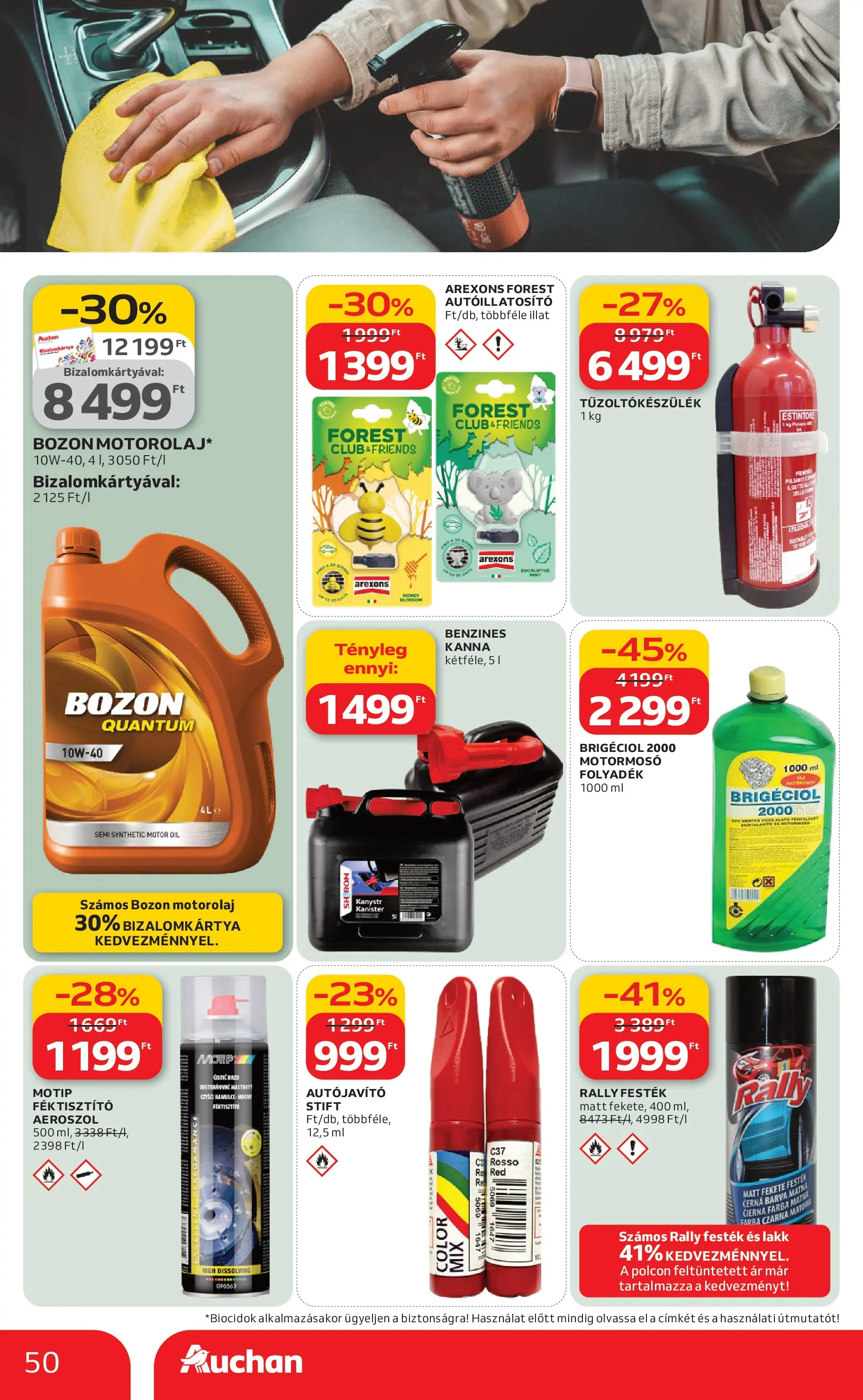 Auchan Akciós újság Miskolc - 2026.02.19. -tól/töl > akció, lapozható szórólap 🛍️ | Oldal: 50 | Termékek: Stift, Motorolaj, Festék