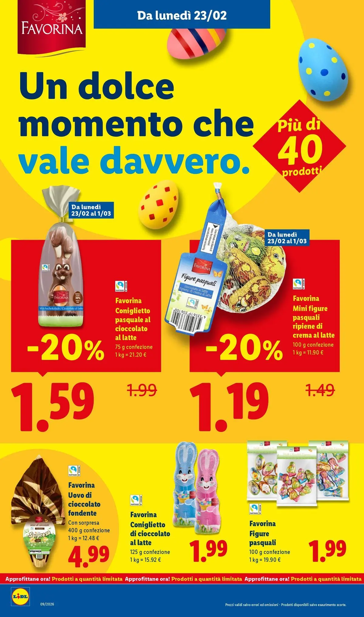 LIDL volantino della prossima settimana dal ﻿22/02/2026﻿ 📣 | Pagina: 10 | Prodotti: Crema, Cioccolato, Latte