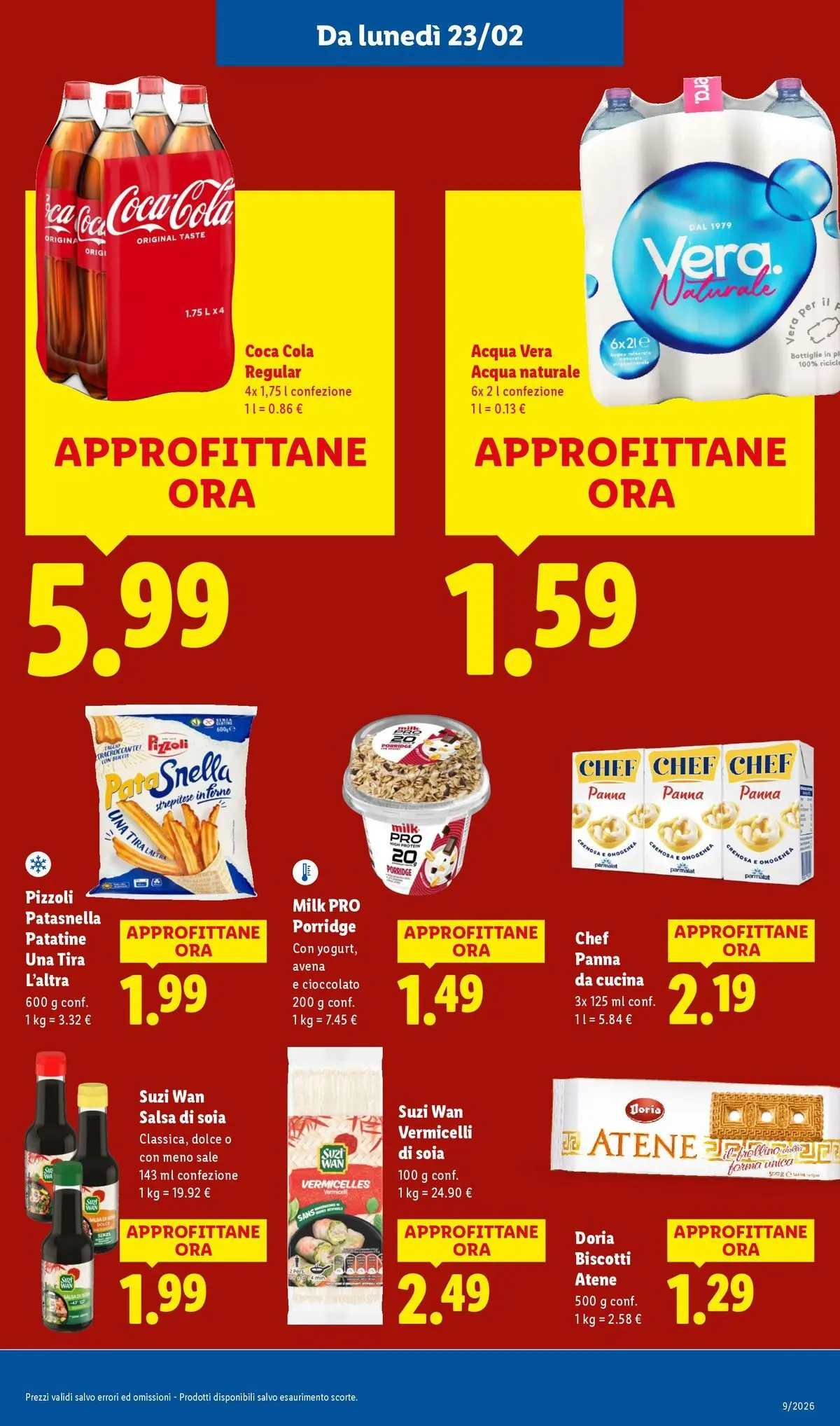 LIDL volantino della prossima settimana dal ﻿22/02/2026﻿ 📣 | Pagina: 13 | Prodotti: Cioccolato, Panna, Sale, Coca Cola
