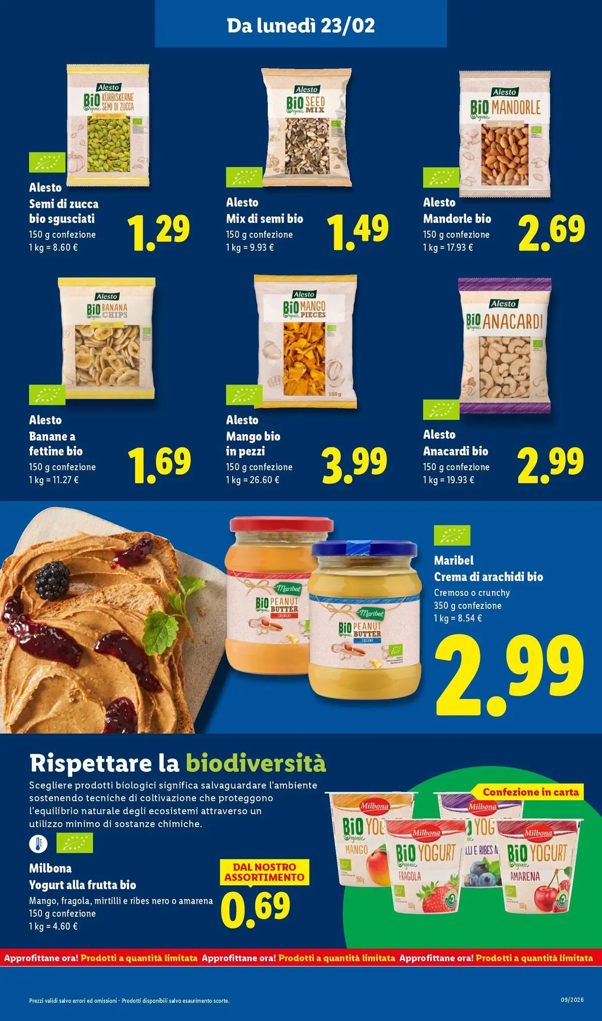 LIDL volantino della prossima settimana dal ﻿22/02/2026﻿ 📣 | Pagina: 23 | Prodotti: Crema, Mango, Mirtilli, Amarena