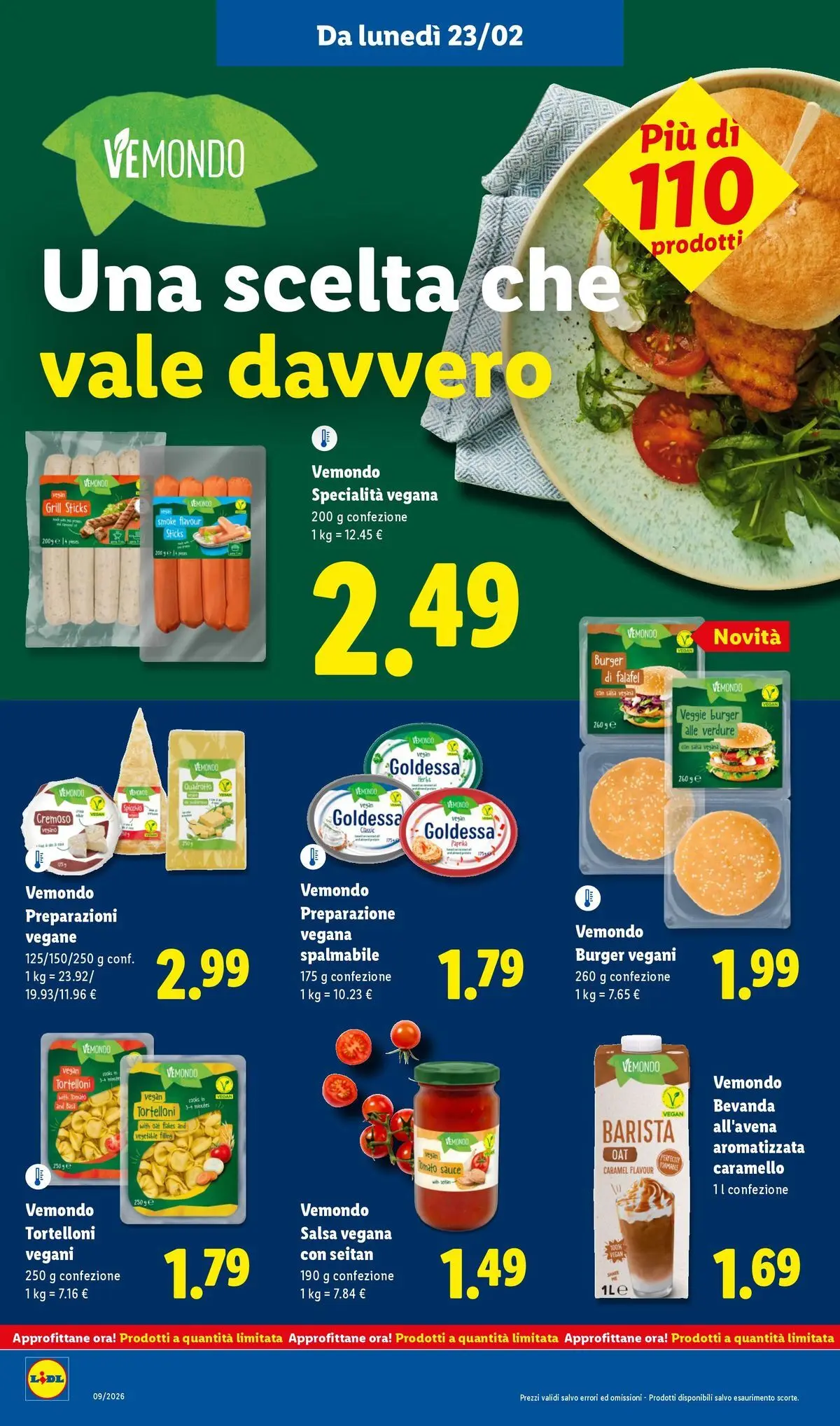 LIDL volantino della prossima settimana dal ﻿22/02/2026﻿ 📣 | Pagina: 24 | Prodotti: Salsa, Falafel, Tortelloni, Seitan
