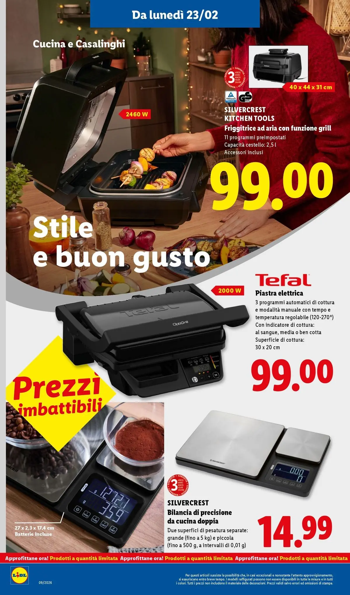 LIDL volantino della prossima settimana dal ﻿22/02/2026﻿ 📣 | Pagina: 30 | Prodotti: Friggitrice ad aria, Bilancia, Friggitrice, Batterie