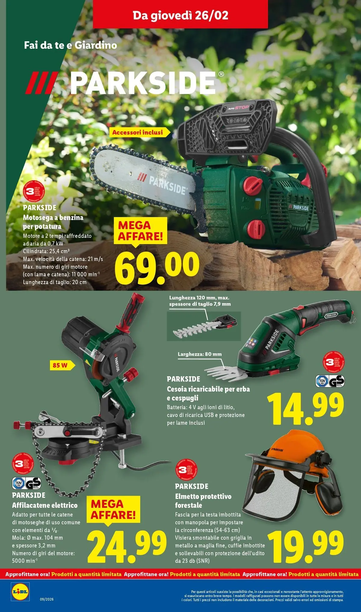 LIDL volantino della prossima settimana dal ﻿22/02/2026﻿ 📣 | Pagina: 42 | Prodotti: Motosega, Cuffie, USB, Batteria