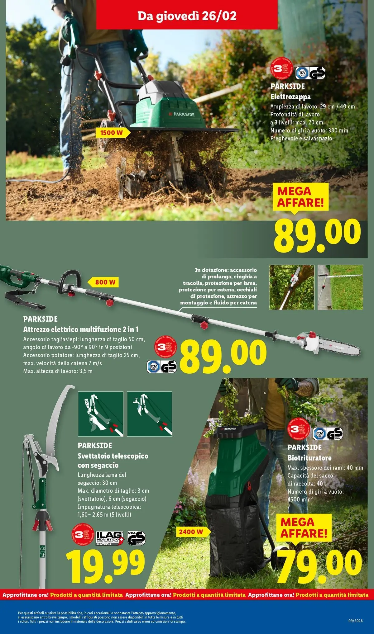 LIDL volantino della prossima settimana dal ﻿22/02/2026﻿ 📣 | Pagina: 43 | Prodotti: Occhiali, Tagliasiepi