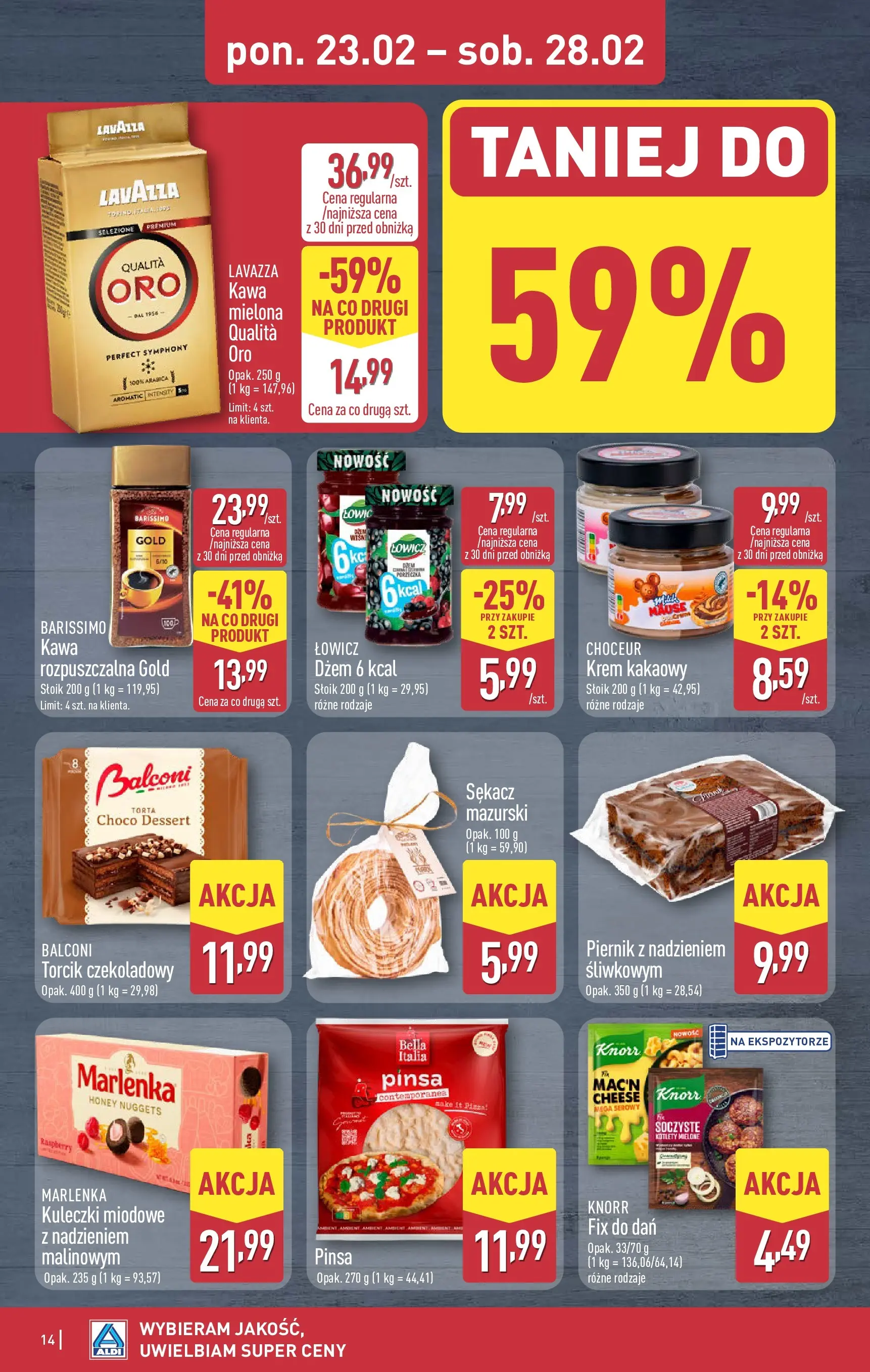 Aldi - Tanie zakupy w ALDI od 22.02.2026 - Ulotka PDF, promocje | Strona: 14 | Produkty: Lavazza, Bell, Nuggets, Krem