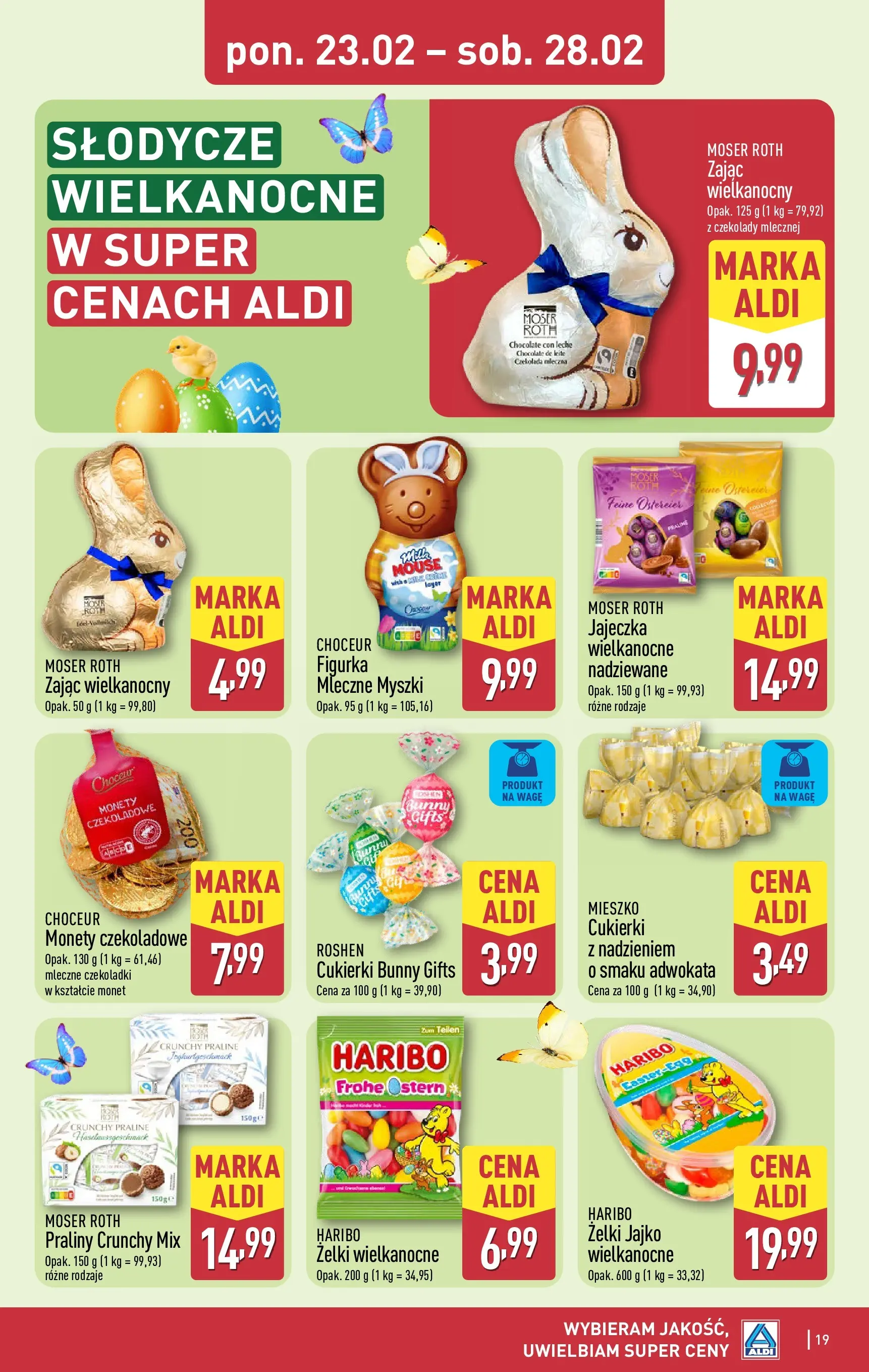 Aldi - Tanie zakupy w ALDI od 22.02.2026 - Ulotka PDF, promocje | Strona: 19 | Produkty: Czekolady, Czekoladki, Praliny, Żelki