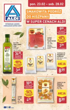 Pogląd oferty "Aldi Gazetka - Smakowita podróż do Hiszpanii" - ważna od 23.02.2026 Pogląd oferty "Aldi Gazetka - Smakowita podróż do Hiszpanii" - ważna od 23.02.2026