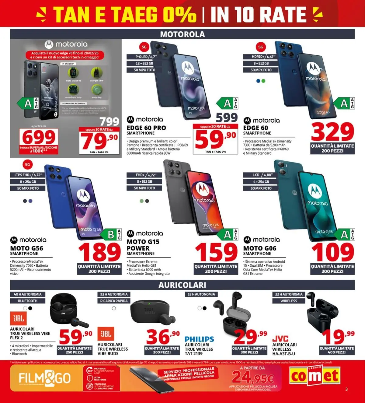 Nuovo Comet Tasso zero catalogo dal 19/02/2026 > offerte anteprima 🛍️ | Pagina: 3 | Prodotti: Auricolari, Smartphone, Pellicola, Batteria