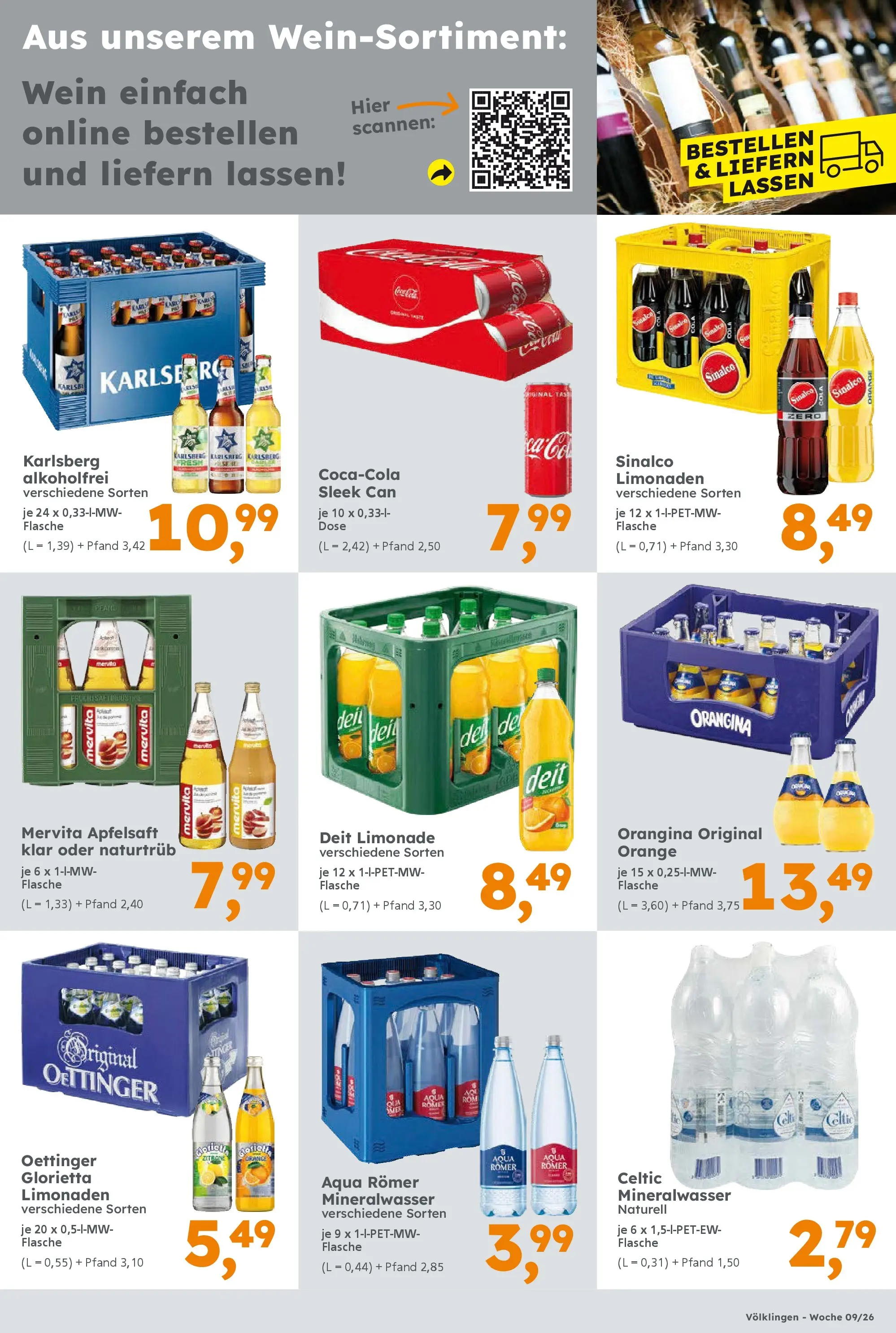 Globus Baumarkt prospekt Heusweiler	 (ab 23.02.2026) zum Blättern | Seite: 17 | Produkte: Sinalco, Limonade, Mineralwasser, Wein