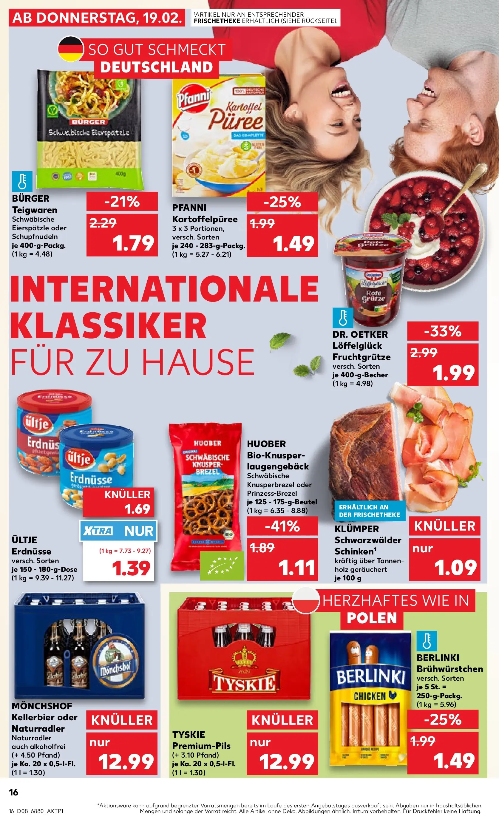 Prospekt Kaufland ab 22.02.2026 » Angebote Online zum Blättern | Seite: 16 | Produkte: Monchshof, Ultje erdnusse, Erdnüsse, Tyskie