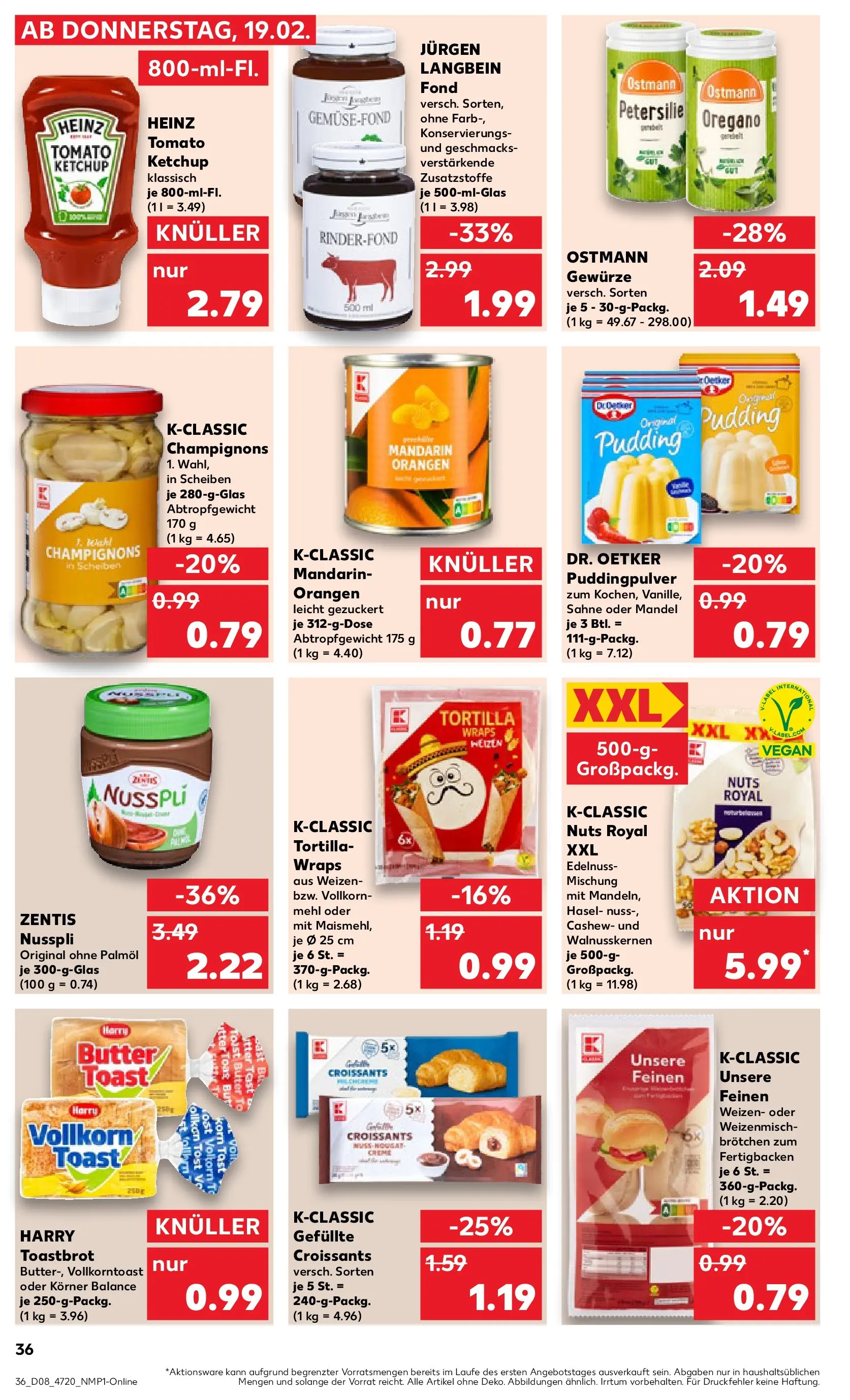 Prospekt Kaufland ab 22.02.2026 » Angebote Online zum Blättern | Seite: 36 | Produkte: Toast, Gewürze, Petersilie, Sahne