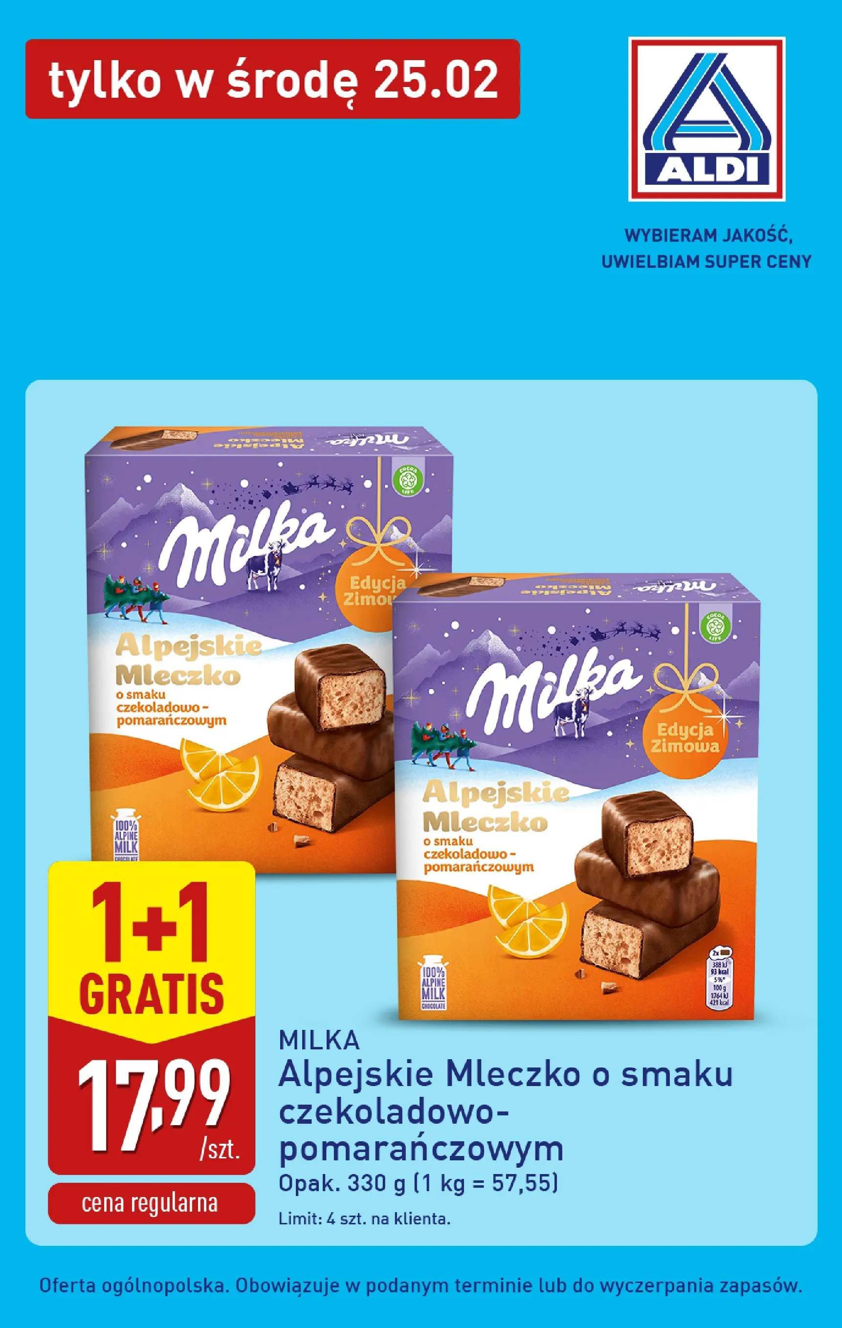 Aldi Gazetka - Tylko w środę od 25.02.2026 - Ulotka PDF, promocje | Strona: 3 | Produkty: Milka