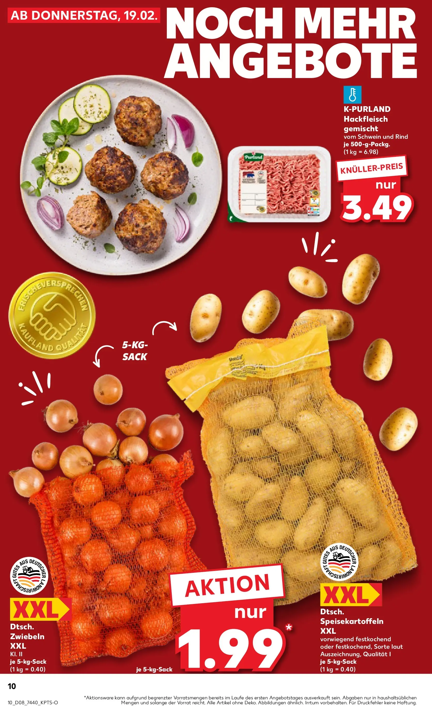 Prospekt Kaufland ab 22.02.2026 » Angebote Online zum Blättern | Seite: 10 | Produkte: Zwiebeln, Hackfleisch