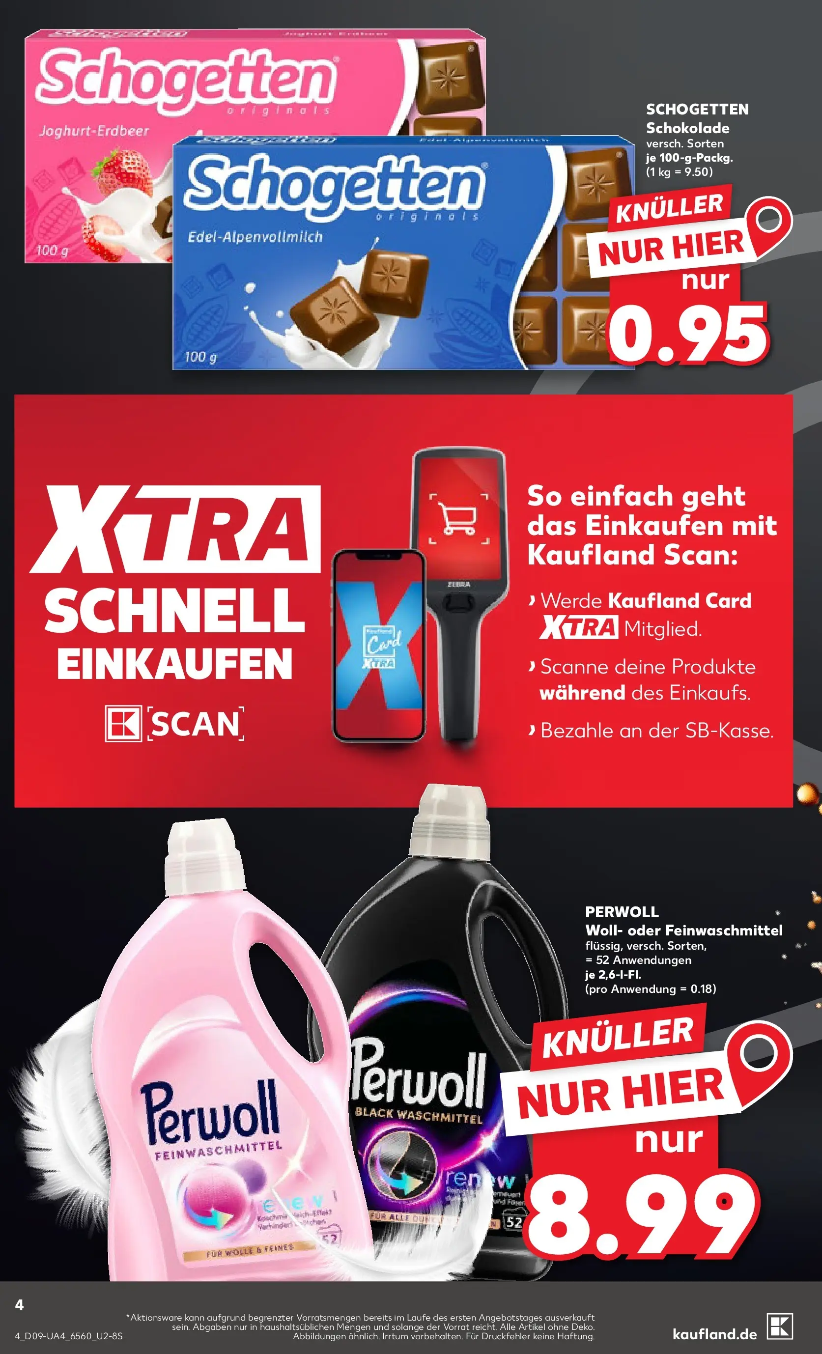Prospekt Kaufland ab 26.02.2026 » Angebote Online zum Blättern | Seite: 4 | Produkte: Schokolade, Perwoll, Waschmittel, Schogetten