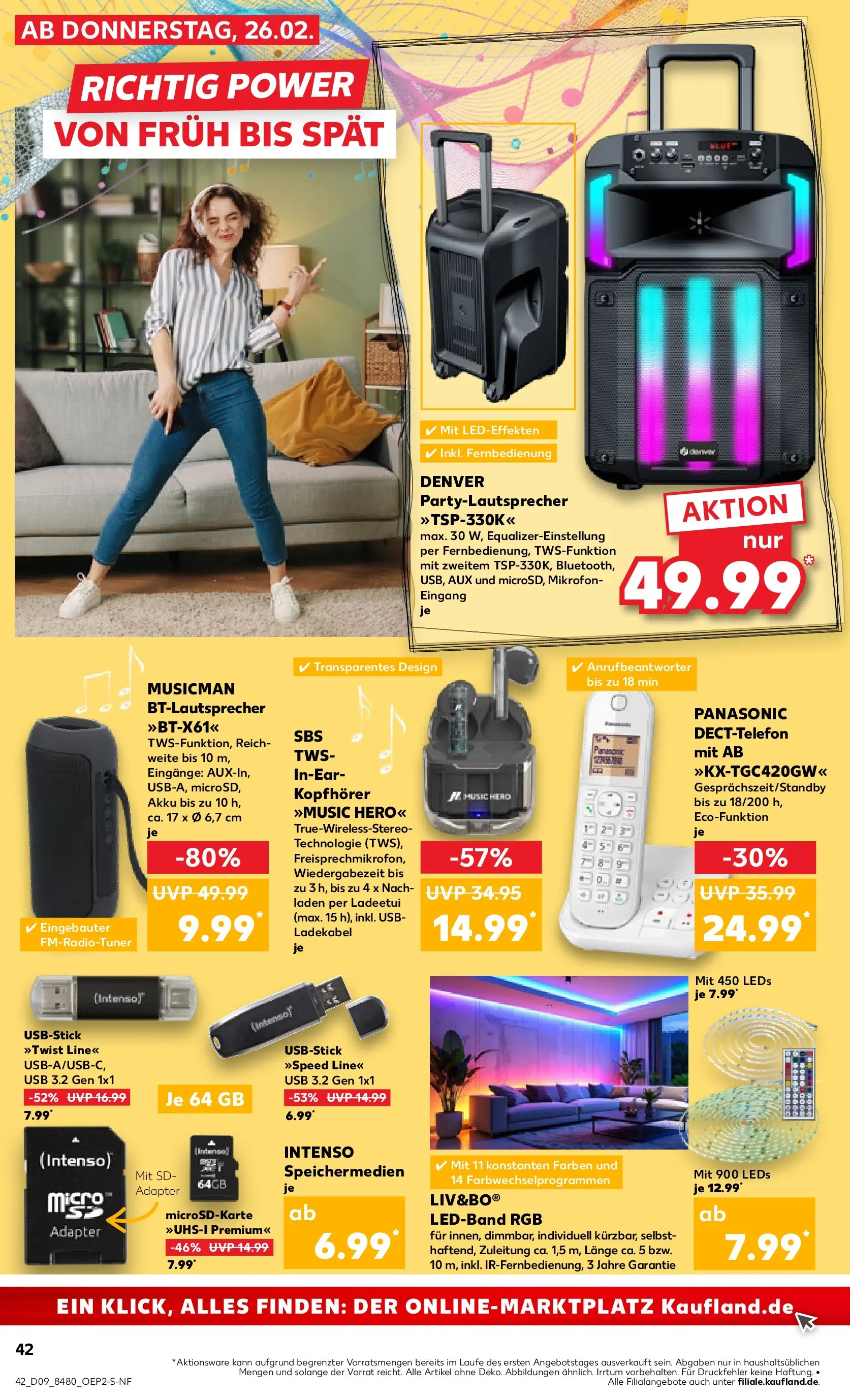 Prospekt Kaufland ab 26.02.2026 » Angebote und Werbung Online | Seite: 42 | Produkte: Mikrofon, Adapter, USB, Kopfhörer Prospekt Kaufland ab 26.02.2026 » Angebote Online zum Blättern | Seite: 42 | Produkte: Mikrofon, Adapter, USB, Kopfhörer
